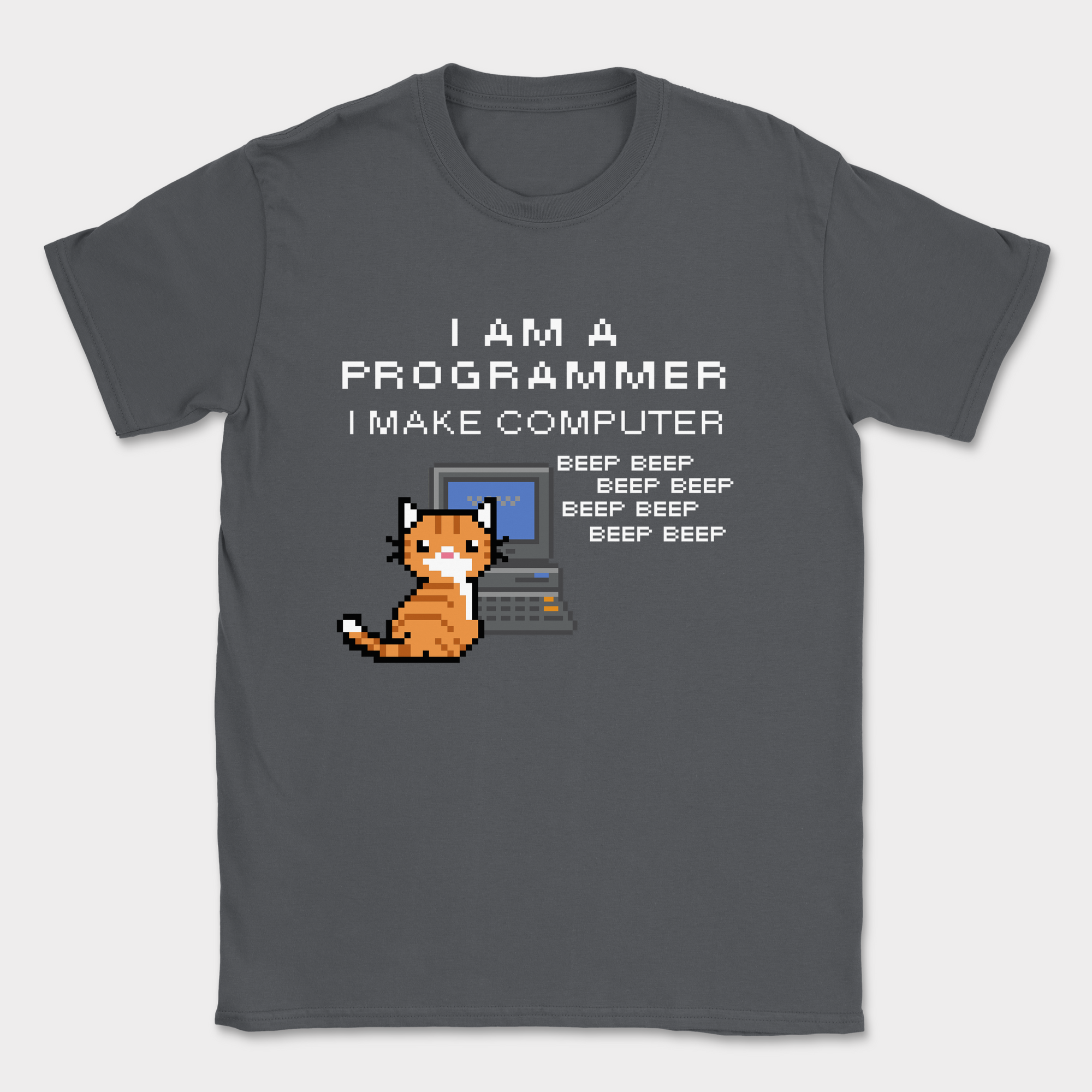 i am a programmer i make computer shirt — Dark Heather Grey