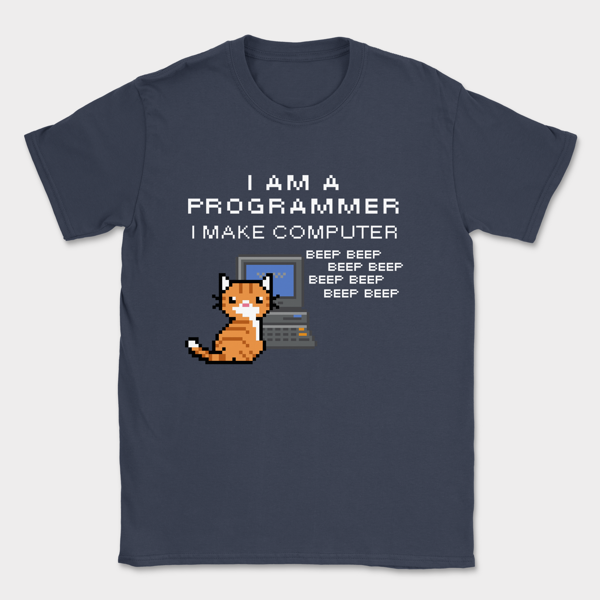 i am a programmer i make computer shirt — Navy