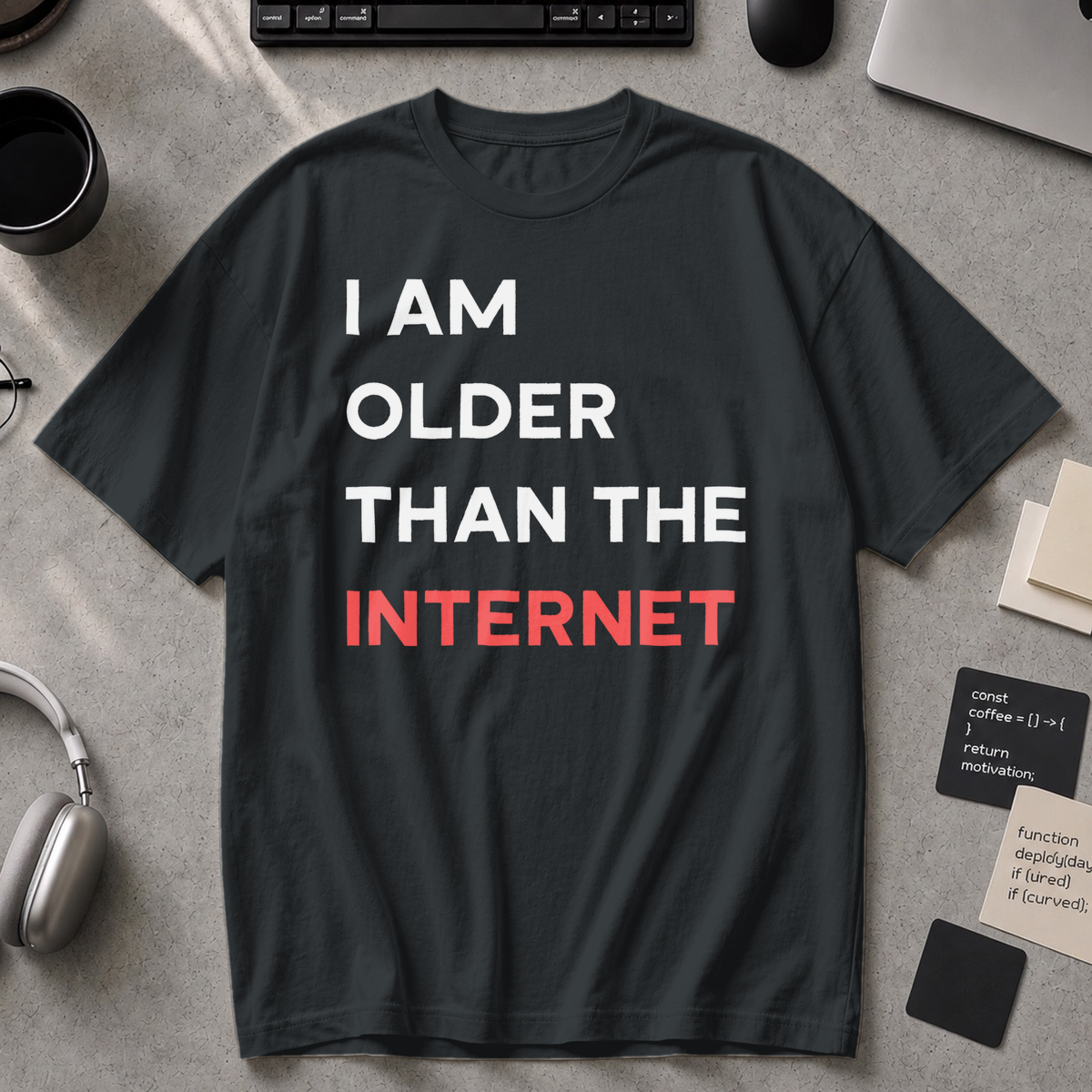 I am older than the internet Premium Shirt - Black