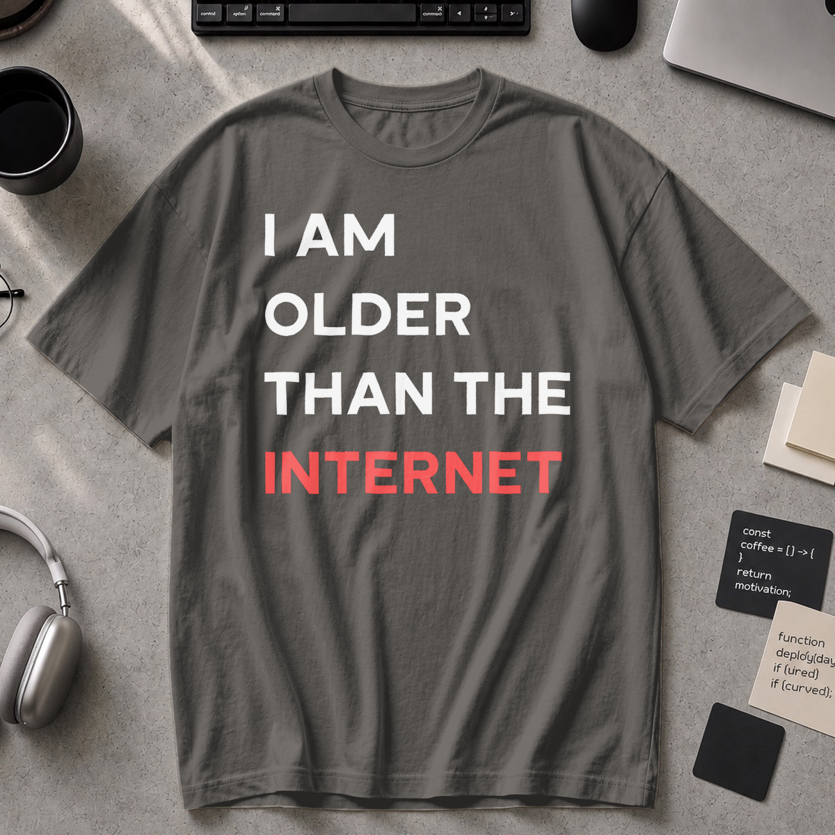 I am older than the internet Premium Shirt - Pepper