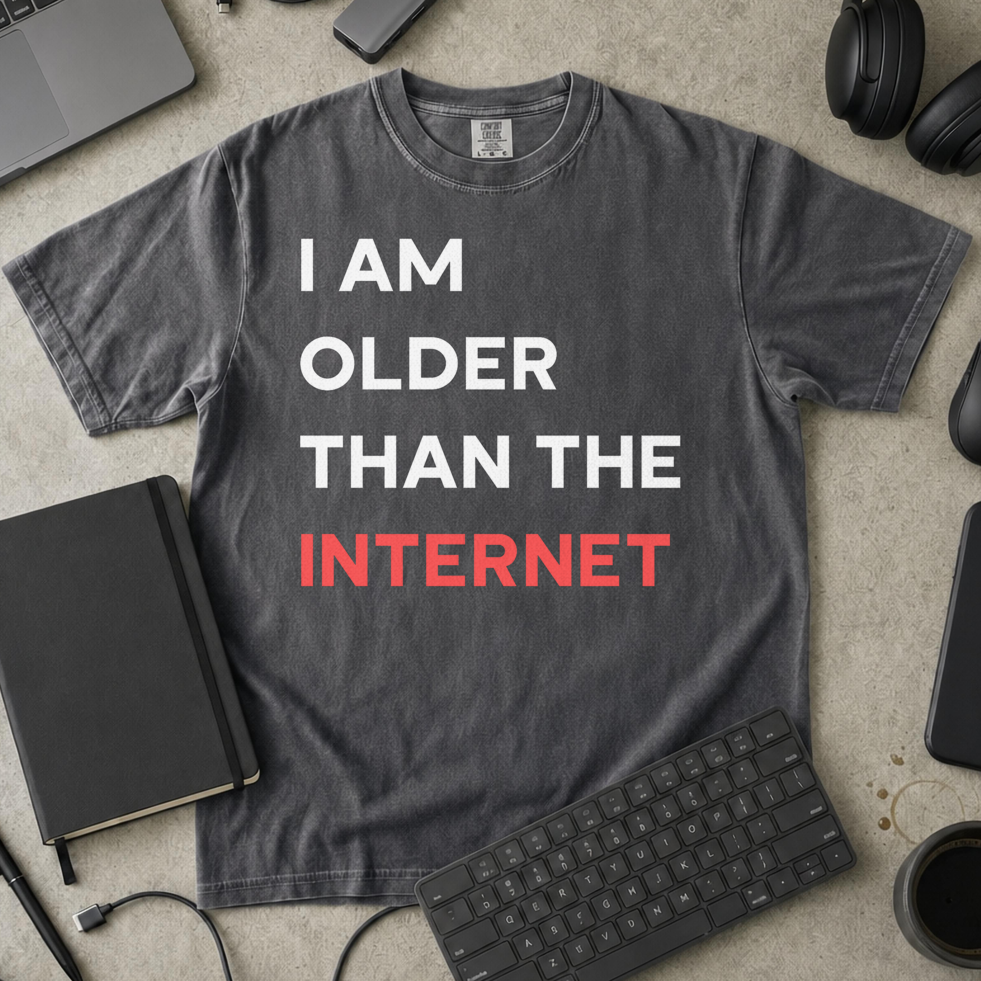 I am older than the internet Premium Shirt — pepper Premium Shirt mock-up