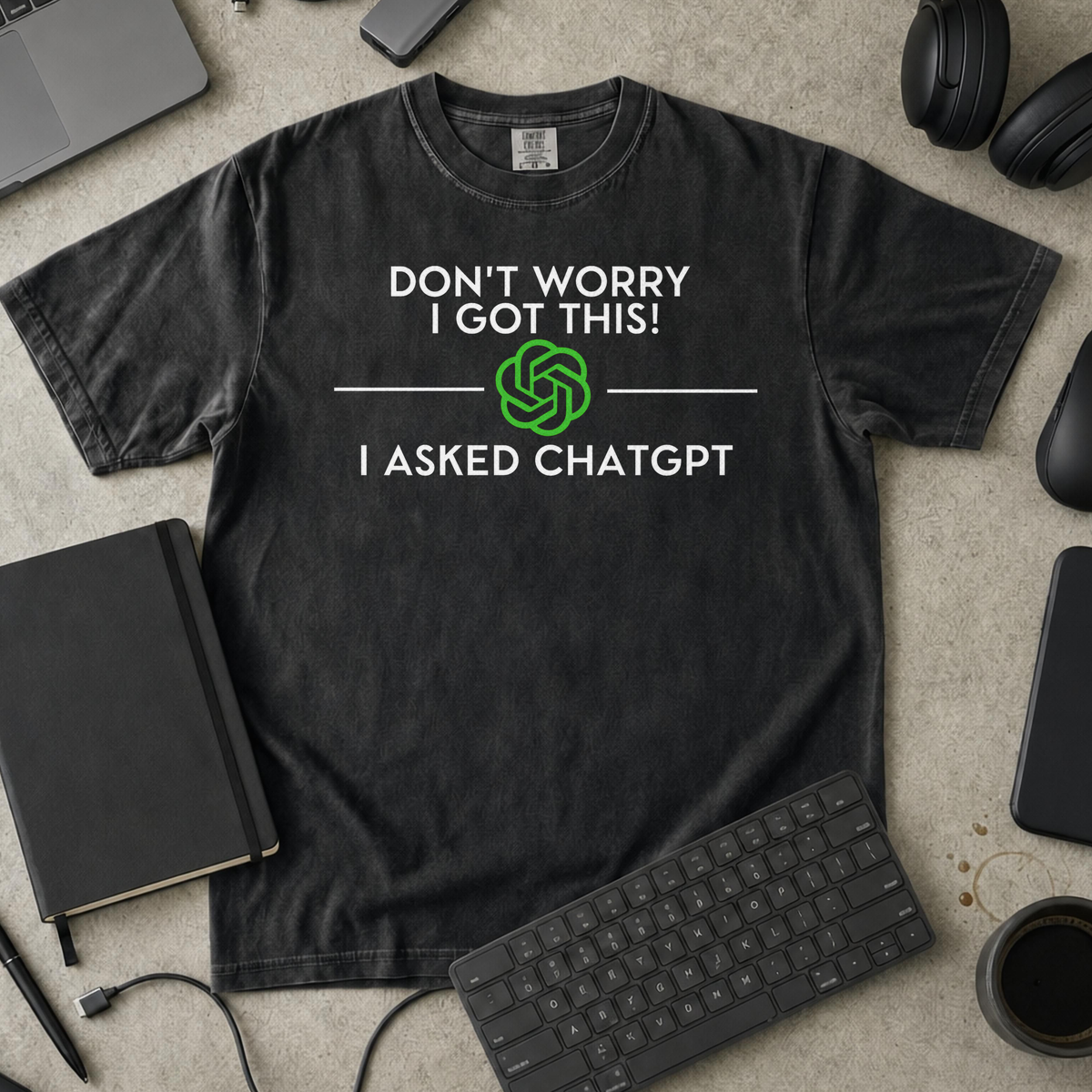 i asked chapgpt Premium Shirt — black Premium Shirt mock-up