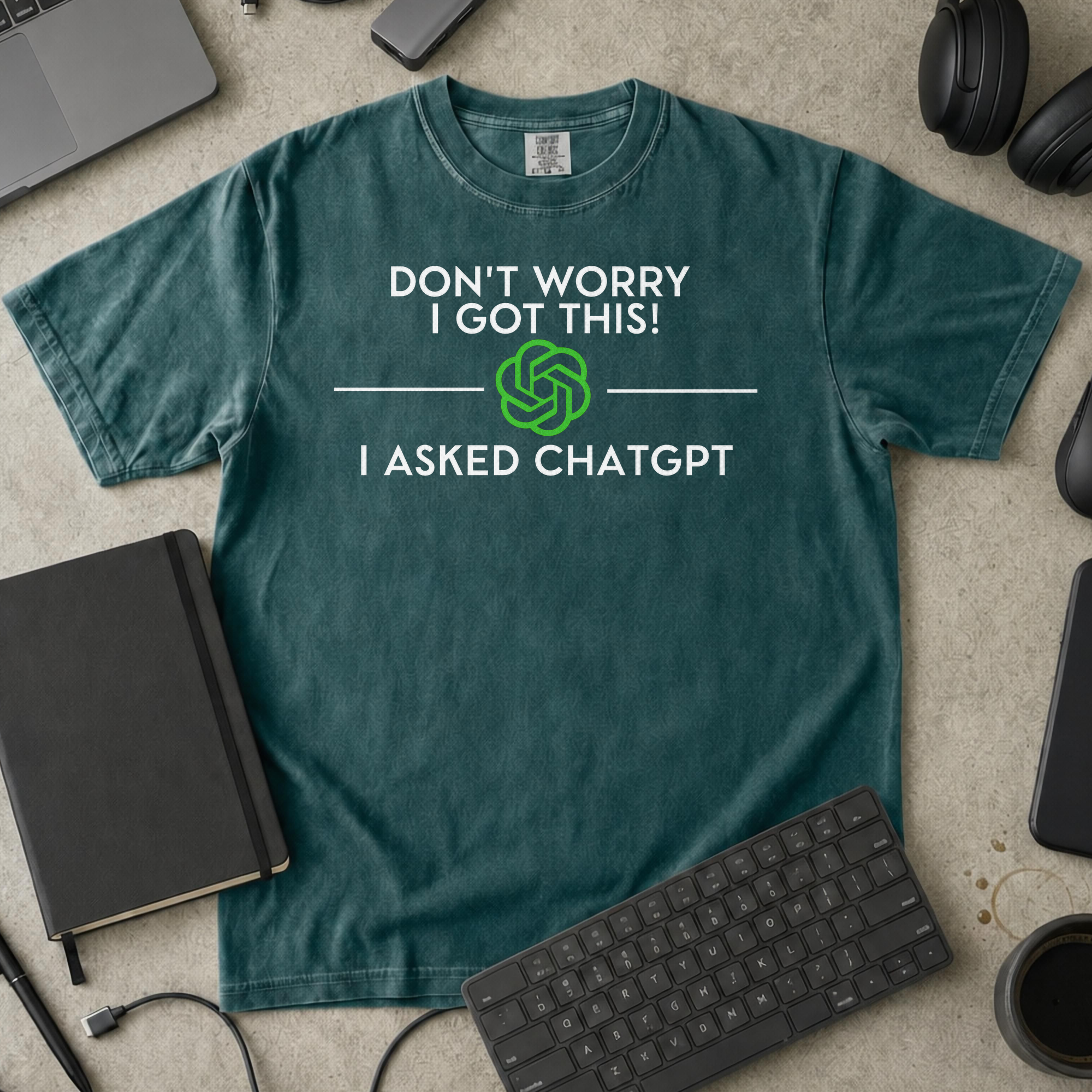 i asked chapgpt Premium Shirt — blue spruce Premium Shirt mock-up