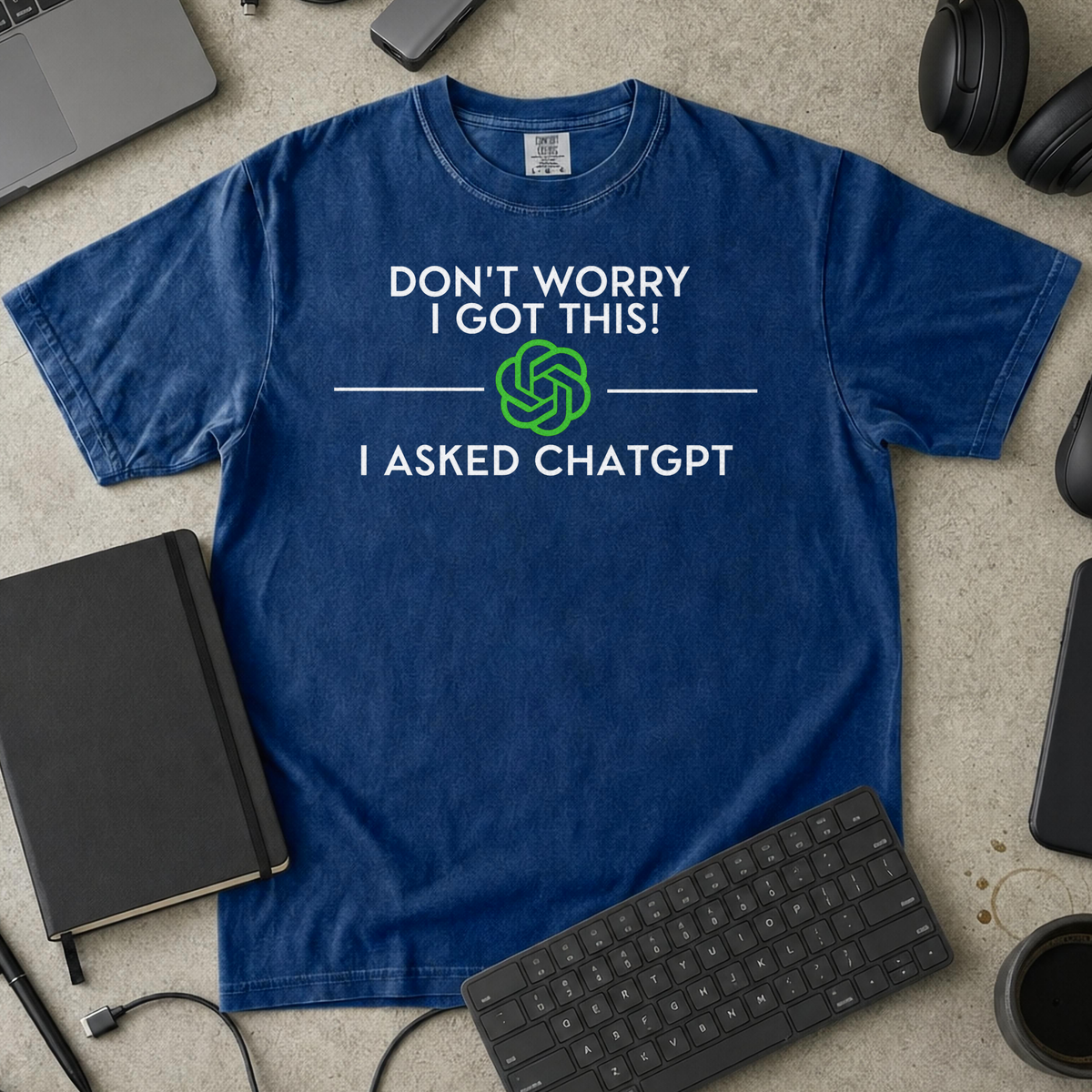 i asked chapgpt Premium Shirt — true navy Premium Shirt mock-up
