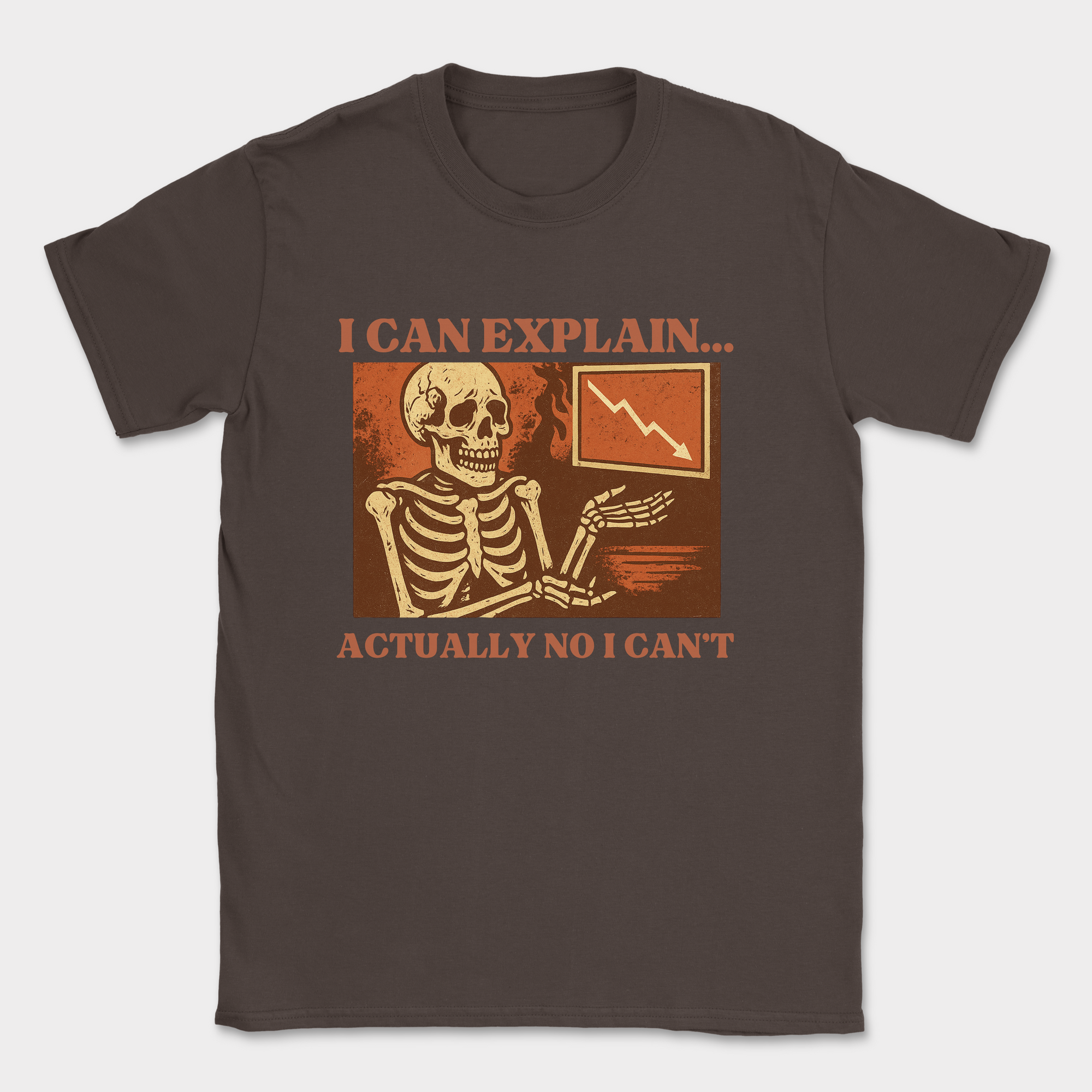 i can explain… actually no i can’t skeleton shirt — Dark Chocolate