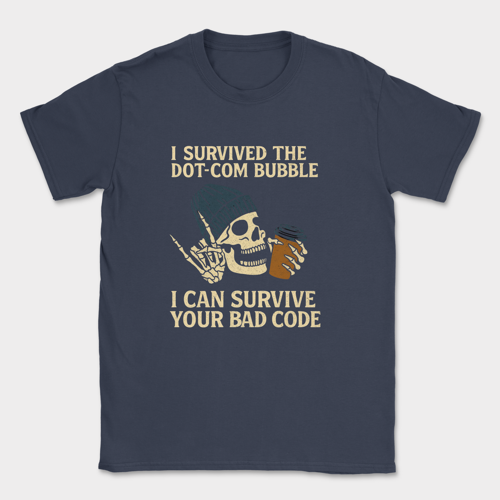 i can survive your bad codes shirt — Navy