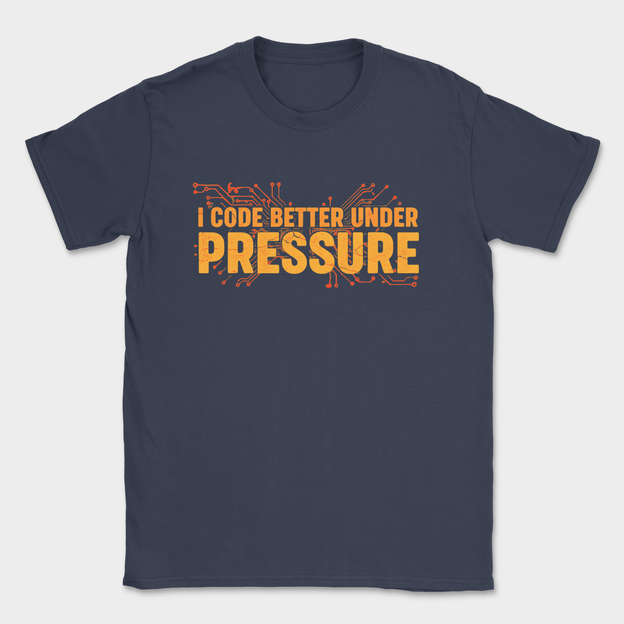i code better under pressure shirt — Navy