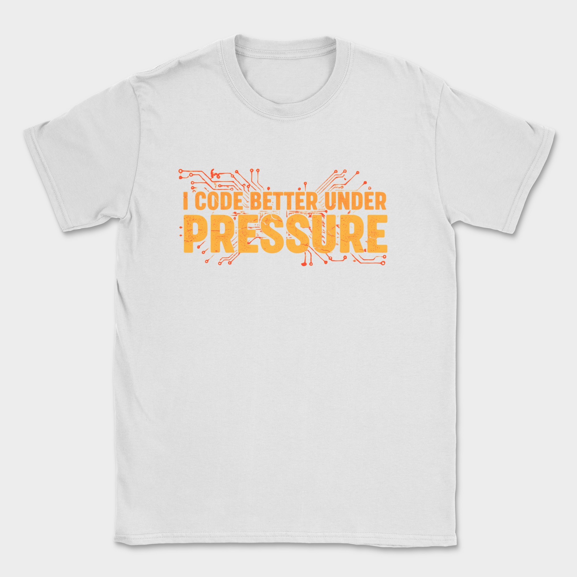 i code better under pressure shirt — White