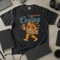 I'd Rather Be Coding Bigfoot Premium Shirt — black Premium Shirt mock-up