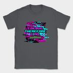 i debug therefore i am glitch shirt — Dark Heather Grey
