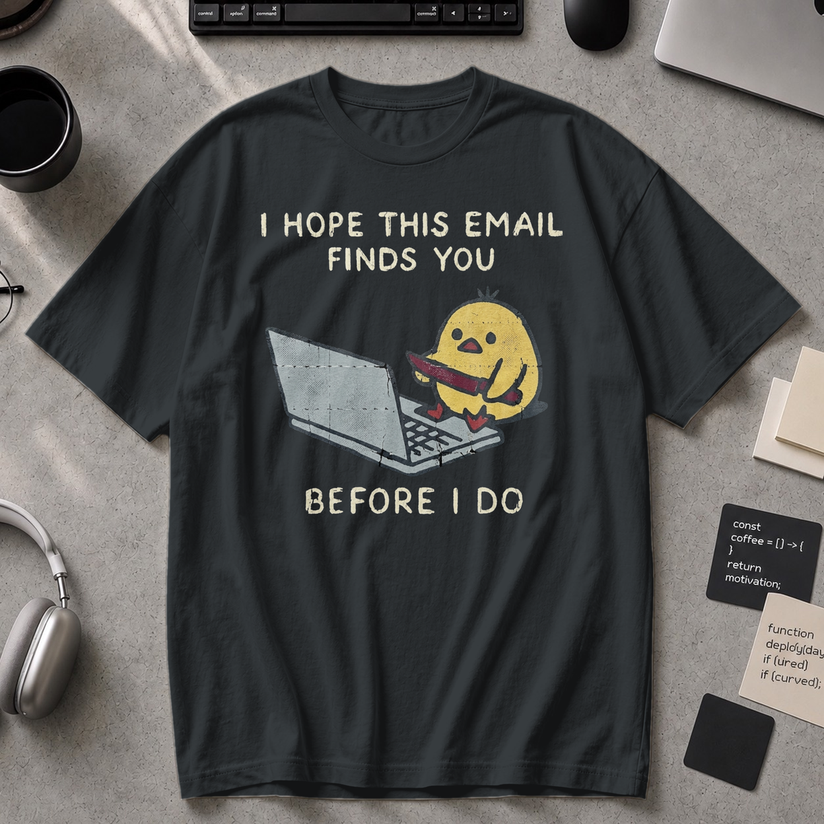 I Hope This Email Finds You Before I Do Premium Shirt - Black