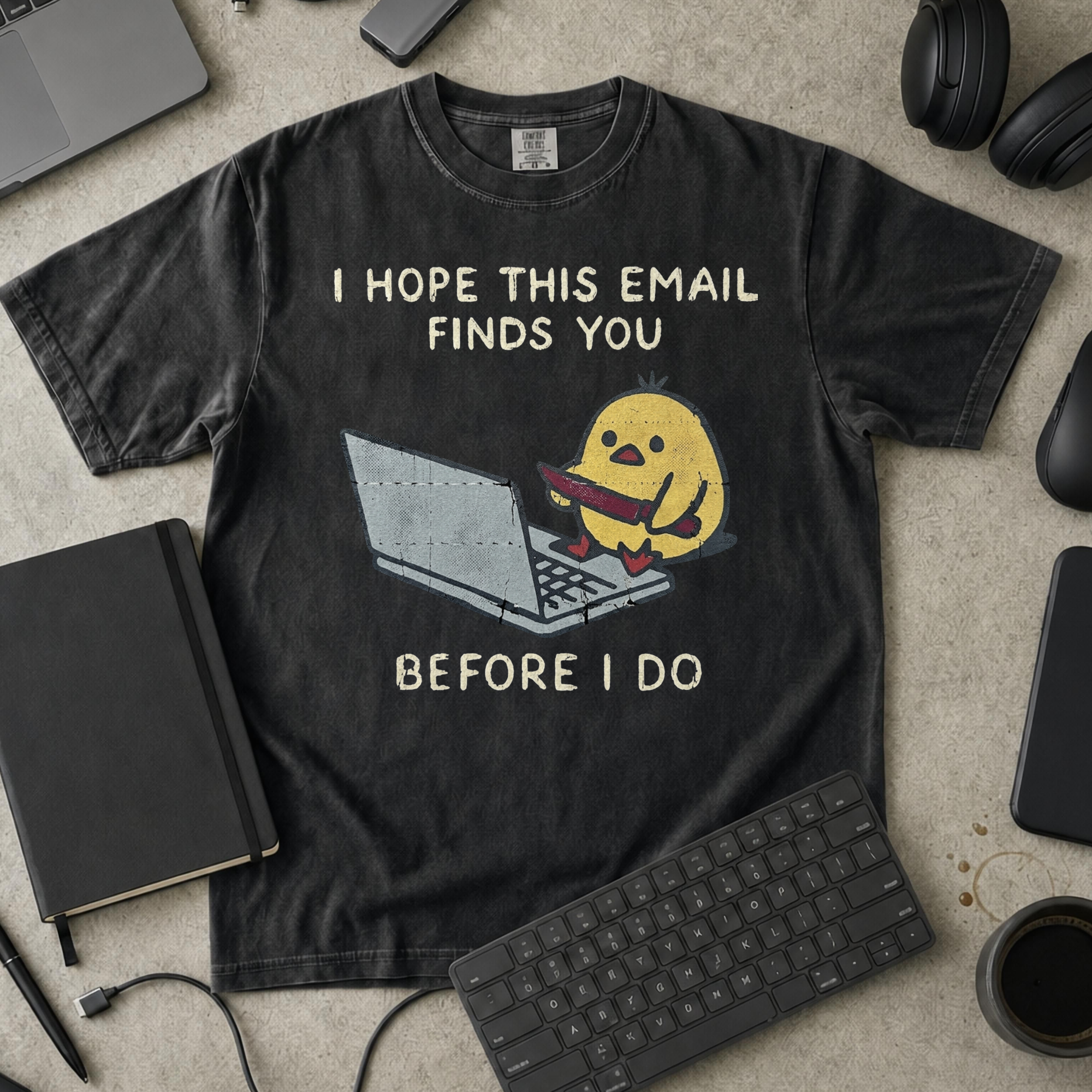 I Hope This Email Finds You Before I Do Premium Shirt — black Premium Shirt mock-up