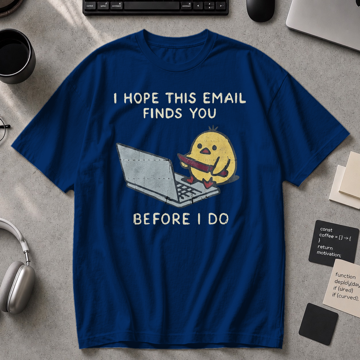 I Hope This Email Finds You Before I Do Premium Shirt - True Navy
