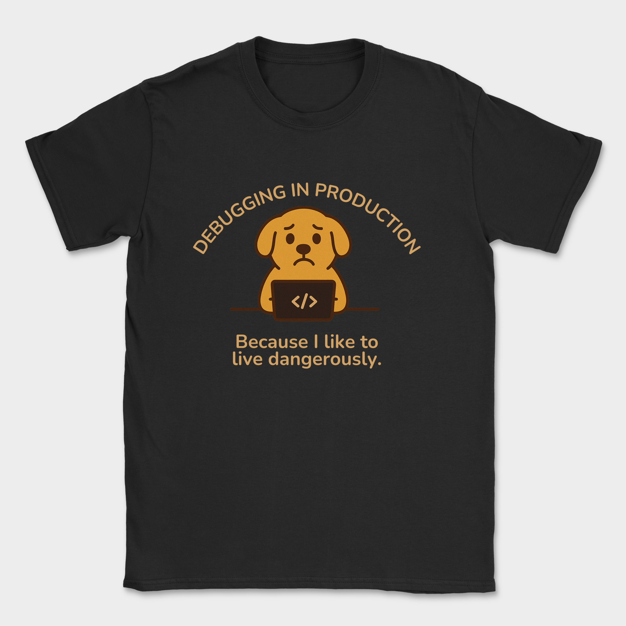 i like to live dangerously shirt — Black