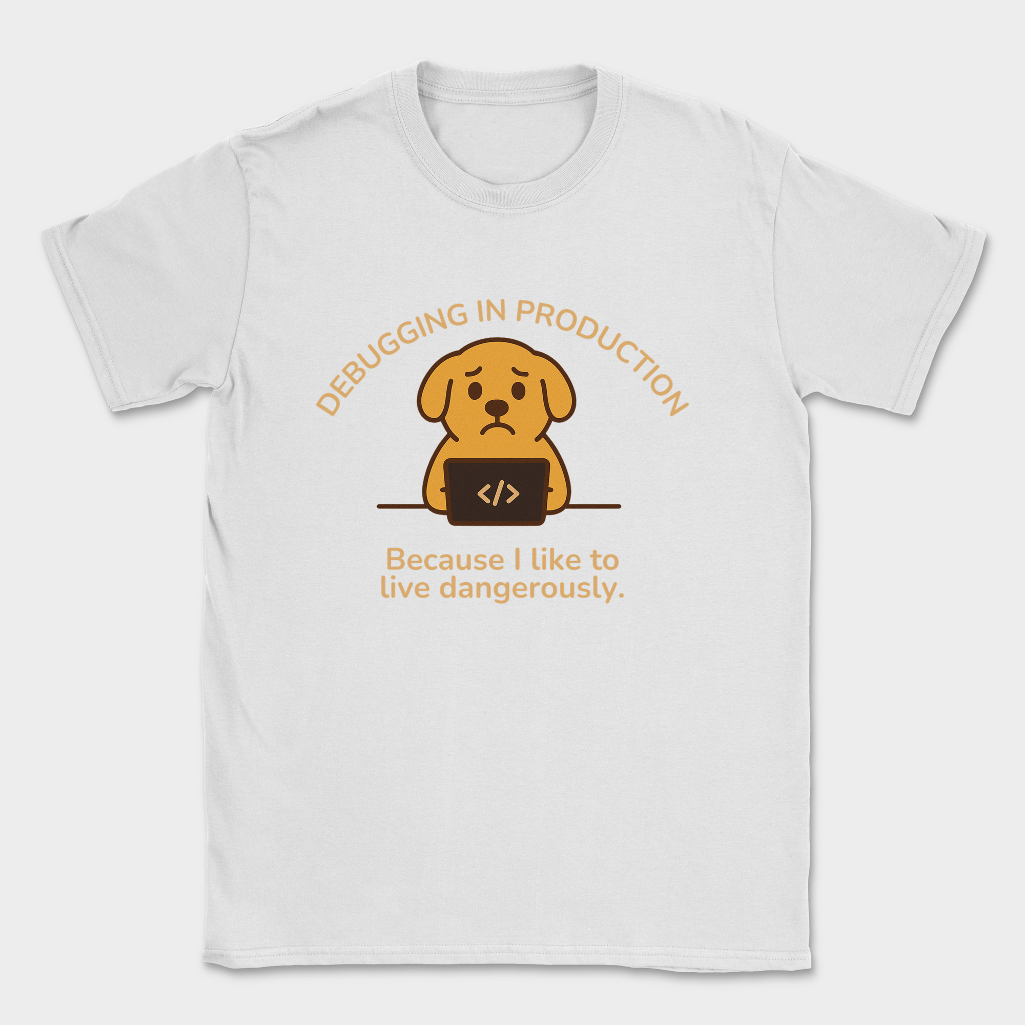 i like to live dangerously shirt — White