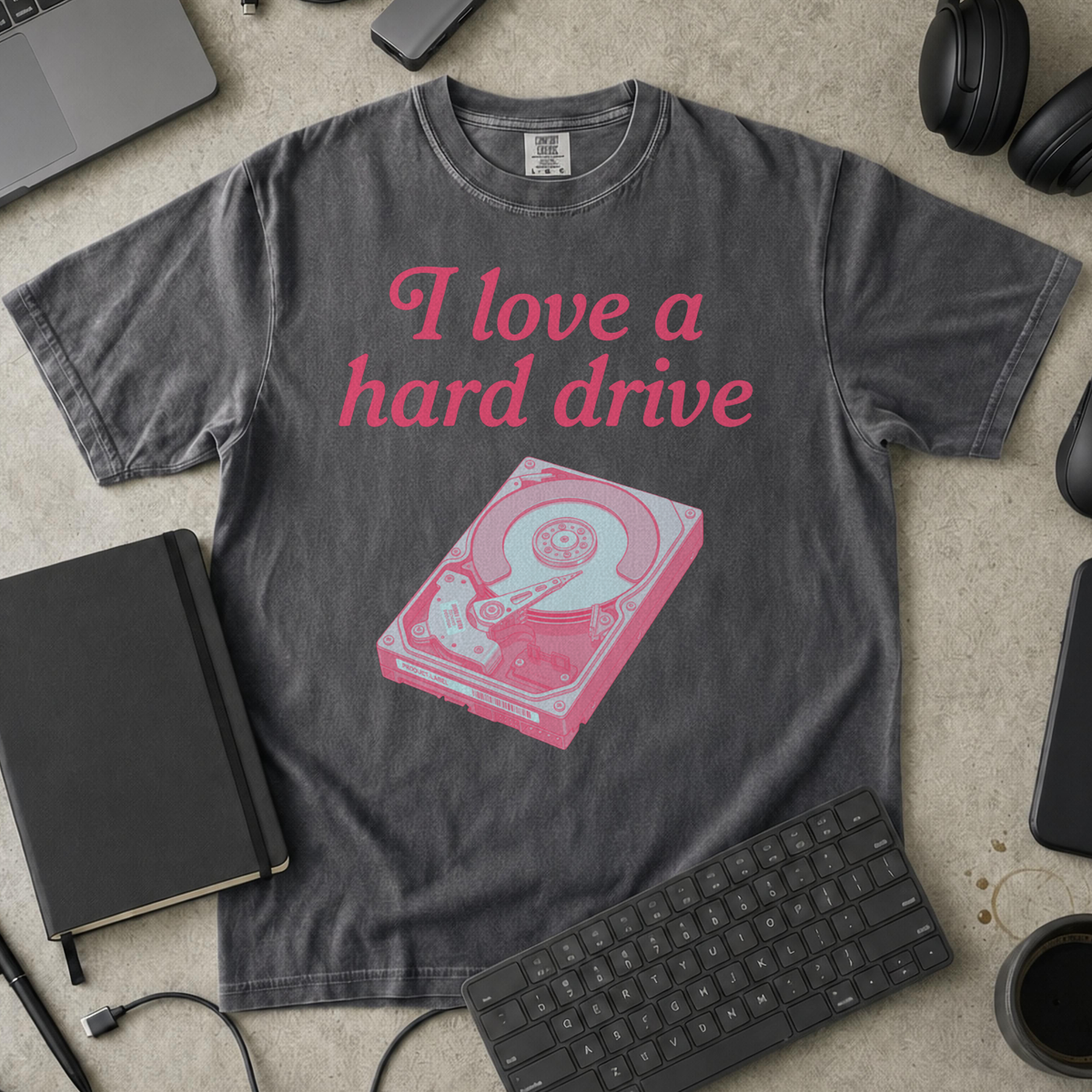 I Love A Hard Drive Premium Shirt — pepper Premium Shirt mock-up
