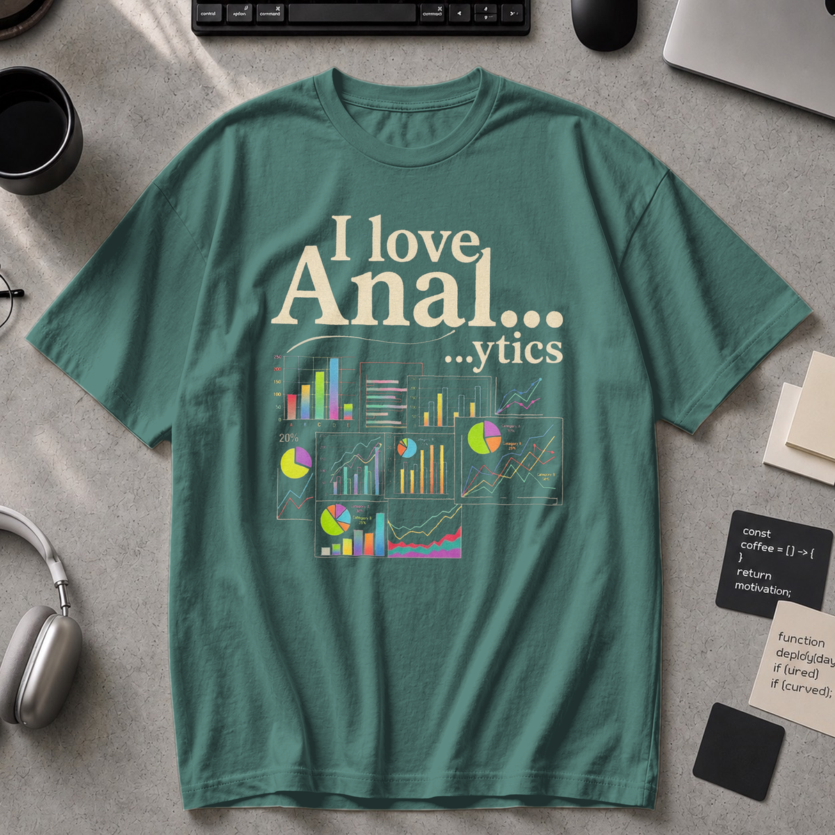 I Love Analytics Premium Shirt - Blue Spruce