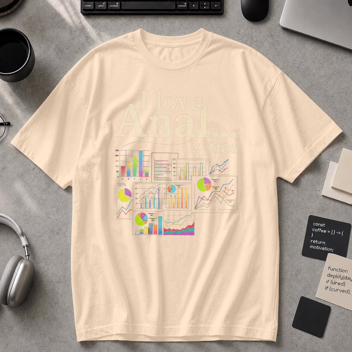 I Love Analytics Premium Shirt - Ivory
