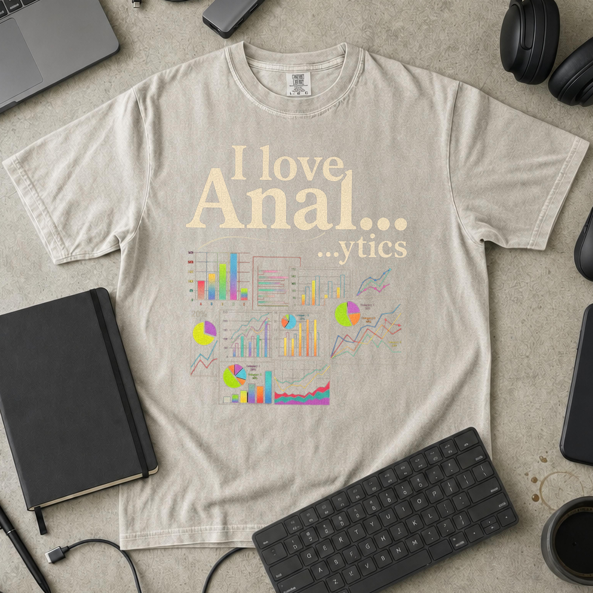 I Love Analytics Premium Shirt — ivory Premium Shirt mock-up