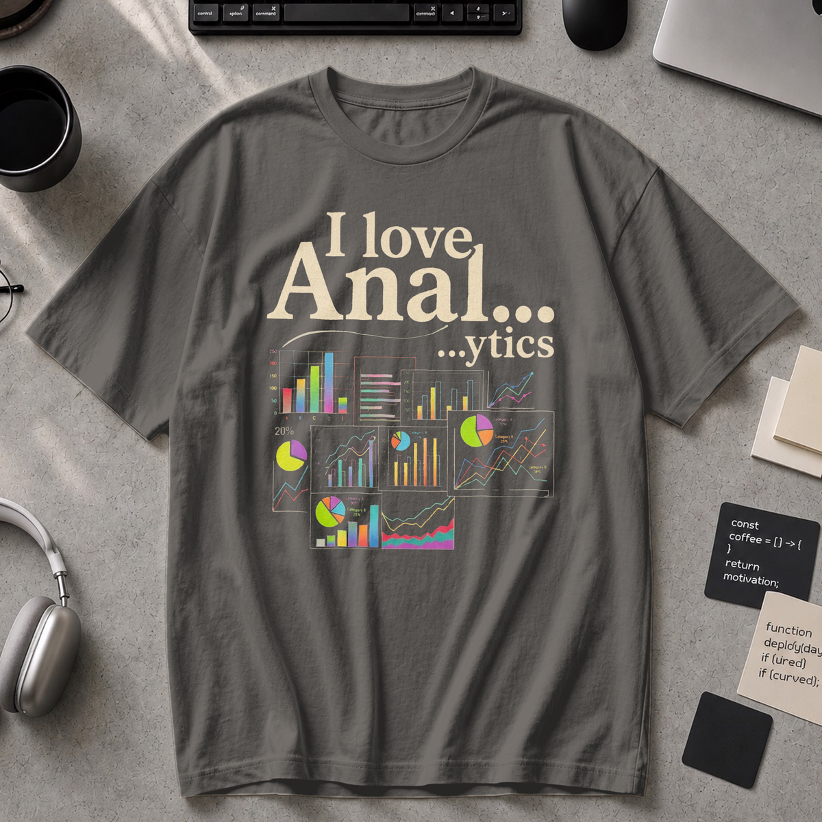 I Love Analytics Premium Shirt - Pepper