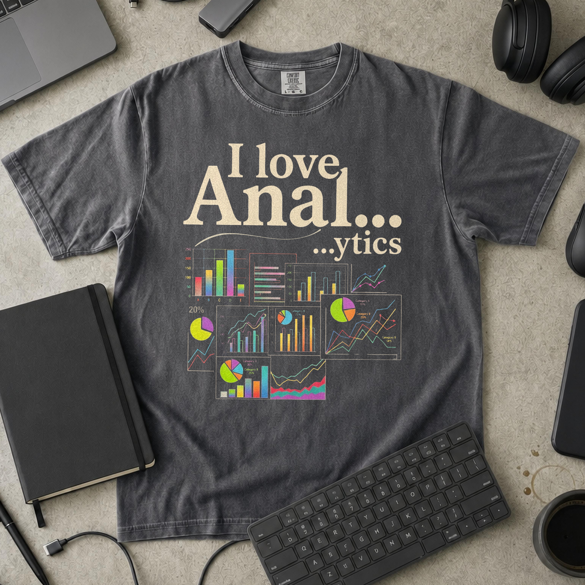 I Love Analytics Premium Shirt — pepper Premium Shirt mock-up