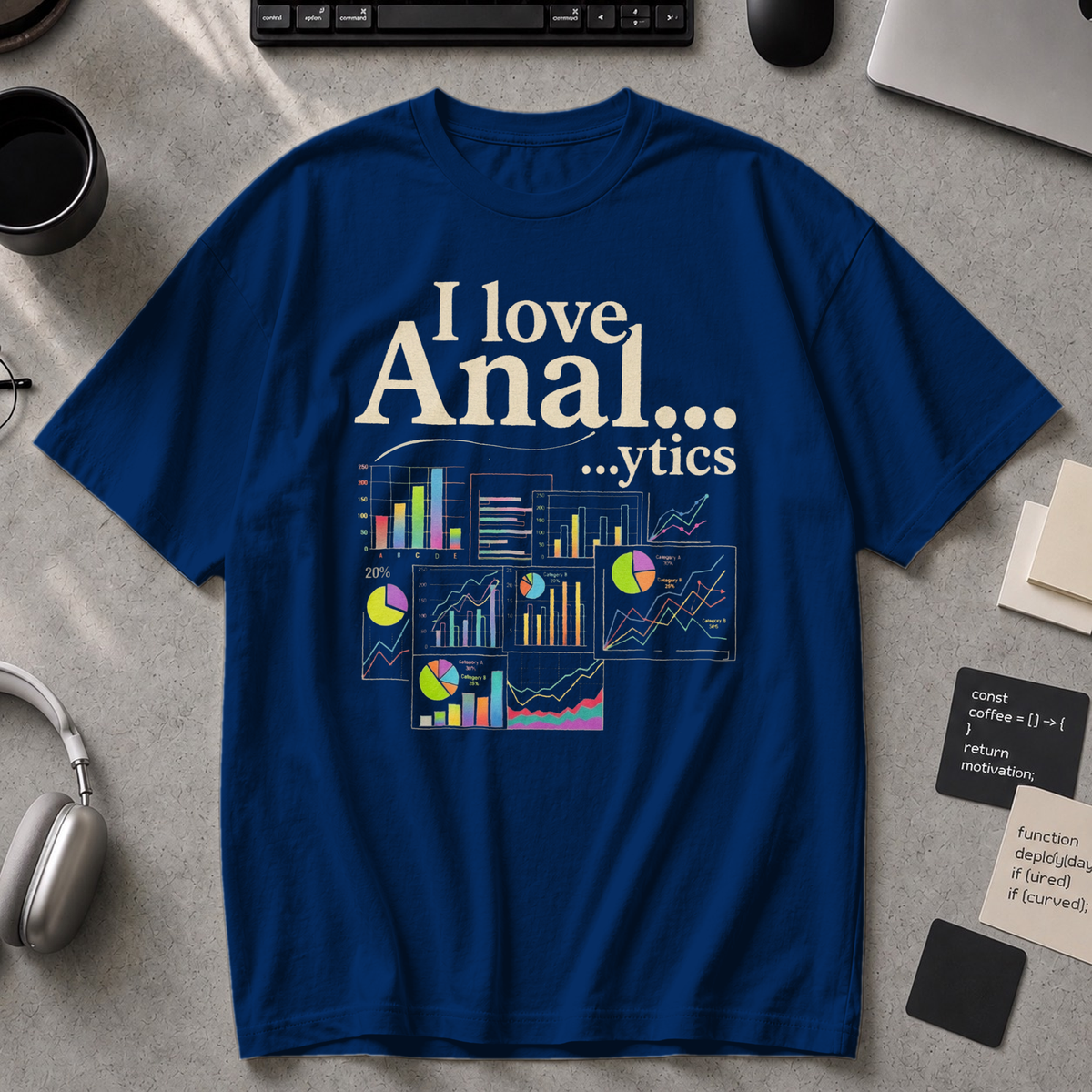 I Love Analytics Premium Shirt - True Navy