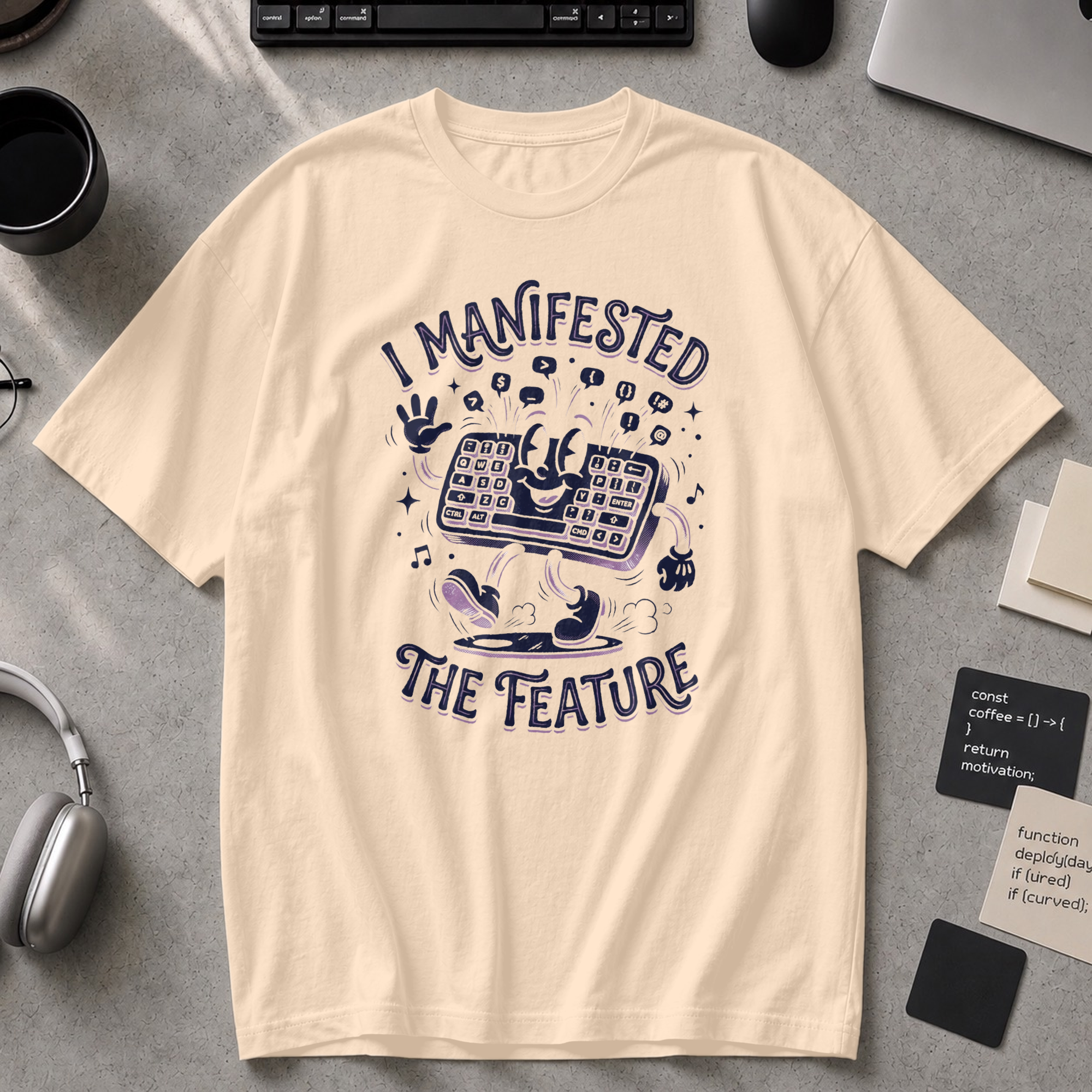 I Manifested The Feature Premium Shirt - Ivory