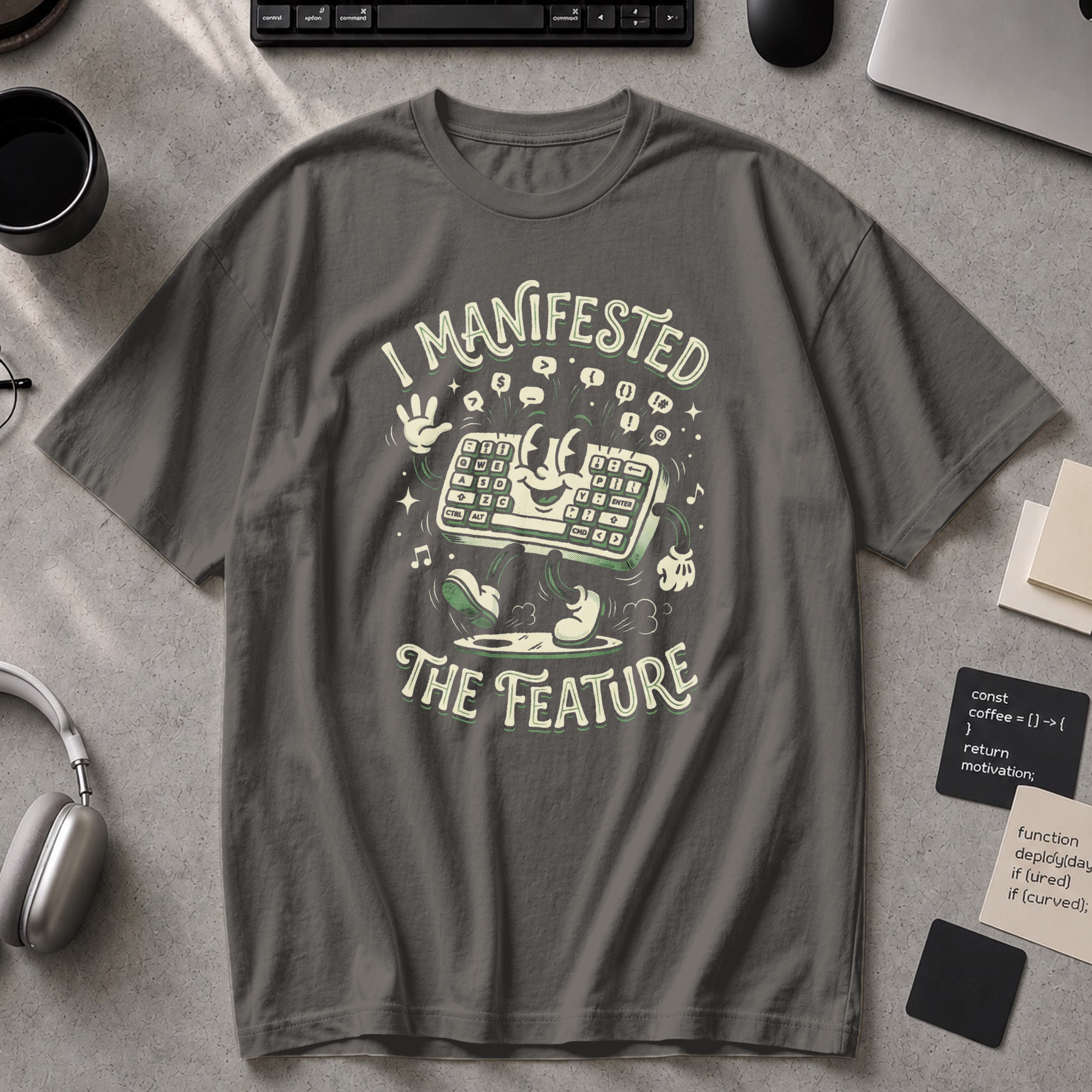I Manifested The Feature Premium Shirt - Pepper