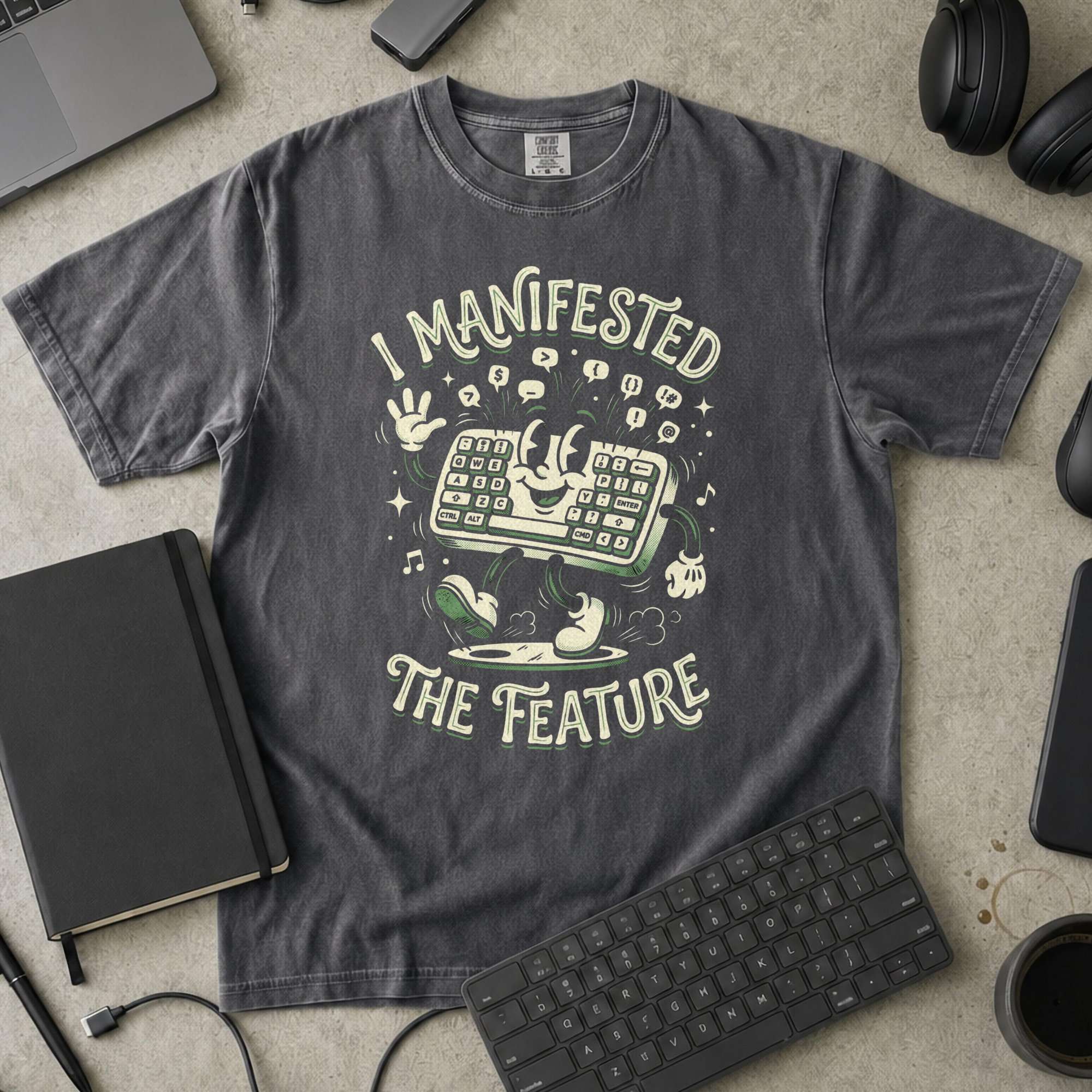 I Manifested The Feature Premium Shirt — pepper Premium Shirt mock-up