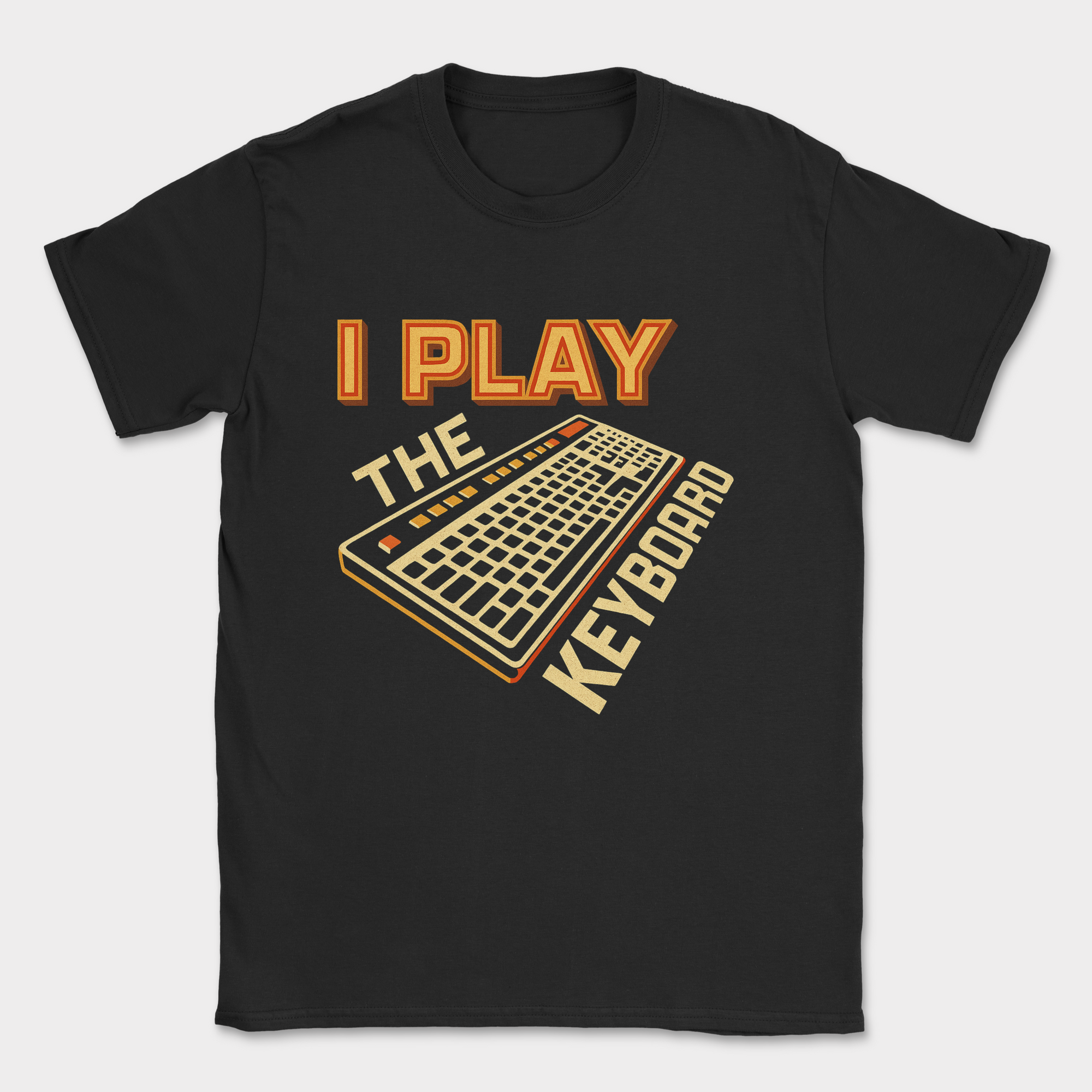 i play the keyboard shirt — Black