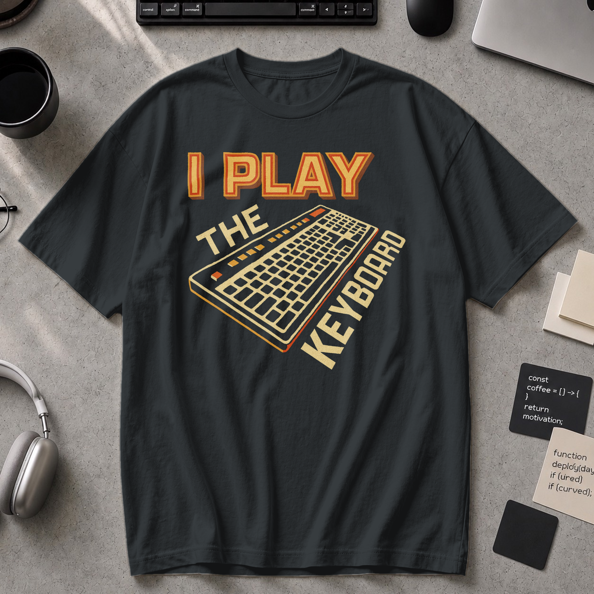 i play the keyboard Premium Shirt - Black