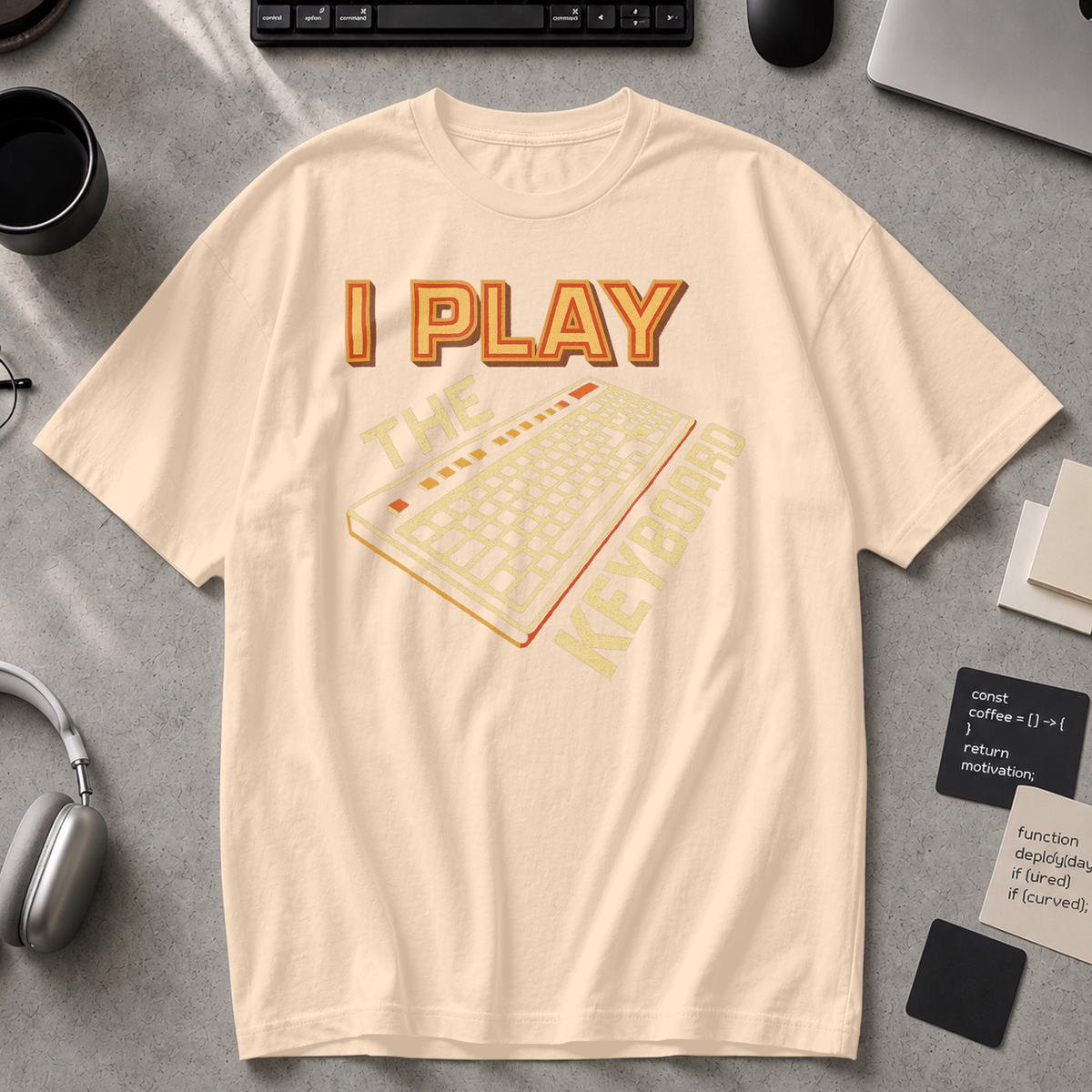 i play the keyboard Premium Shirt - Ivory