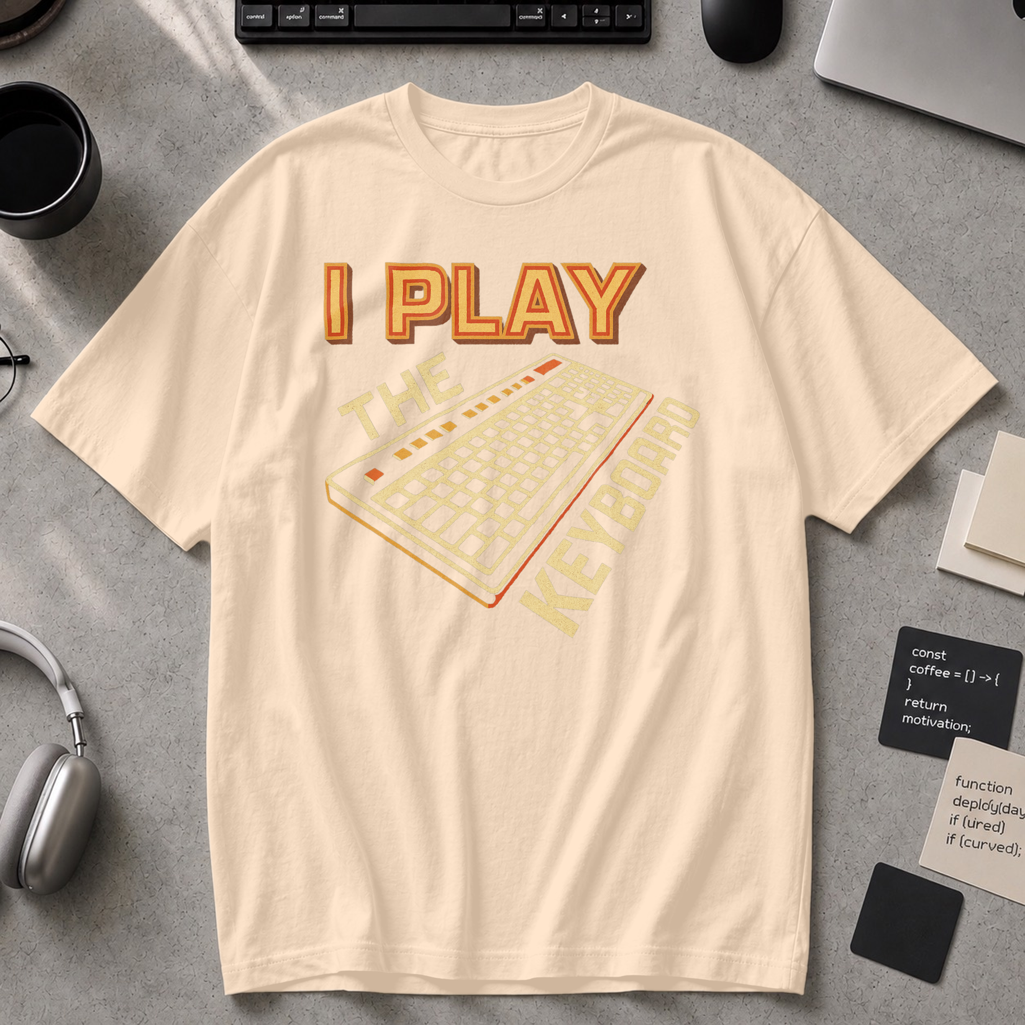 i play the keyboard Premium Shirt - Ivory