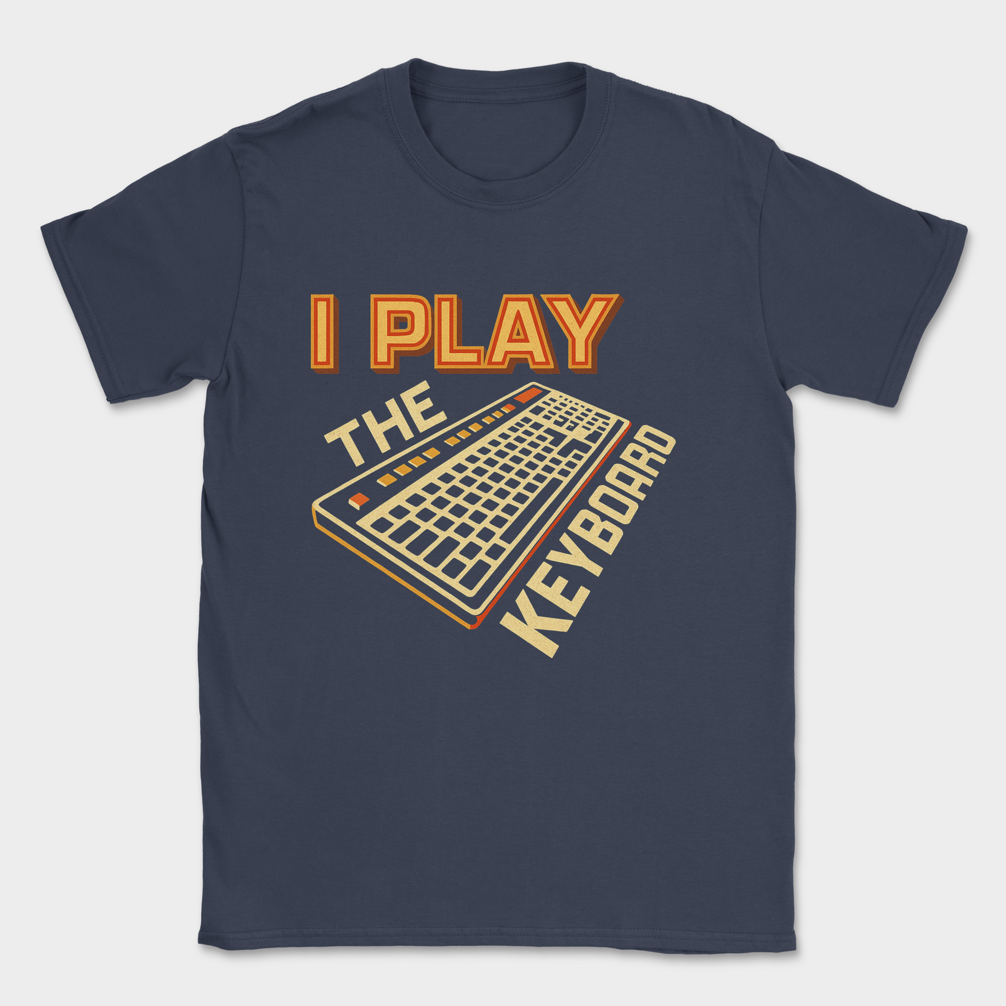 i play the keyboard shirt — Navy