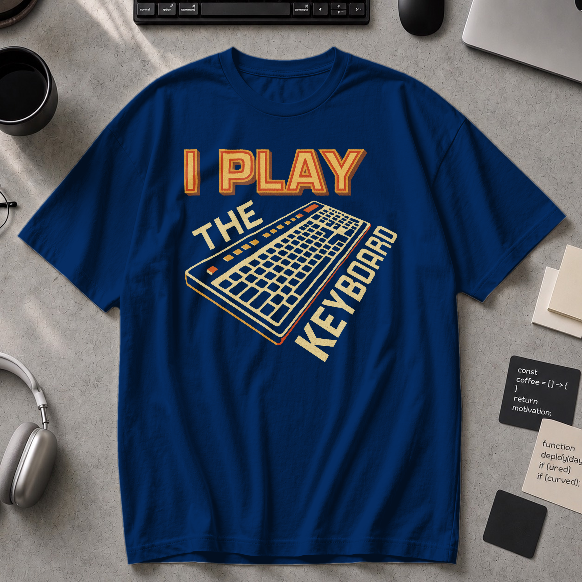 i play the keyboard Premium Shirt - True Navy