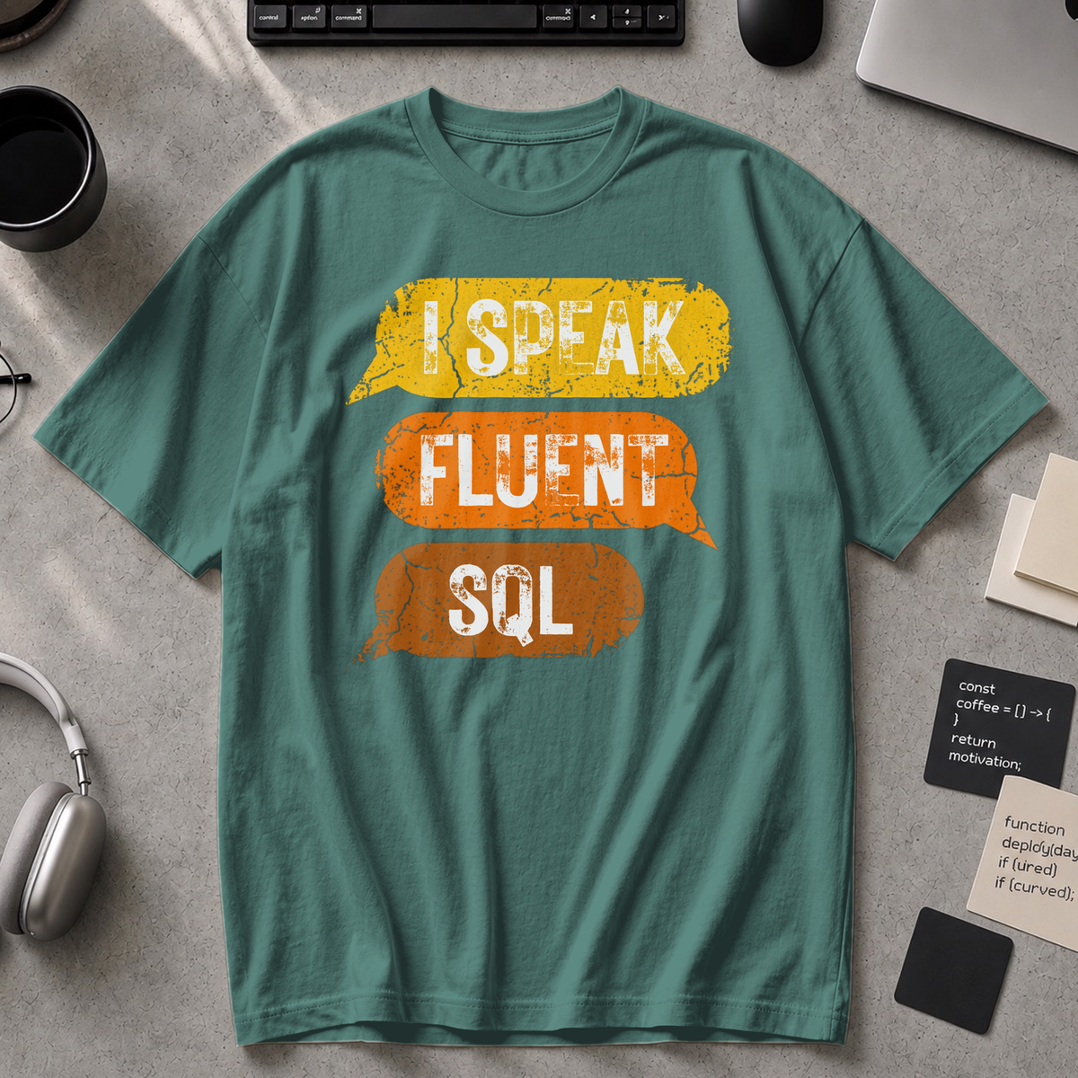 I Speak Fluent SQL Premium Shirt - Blue Spruce