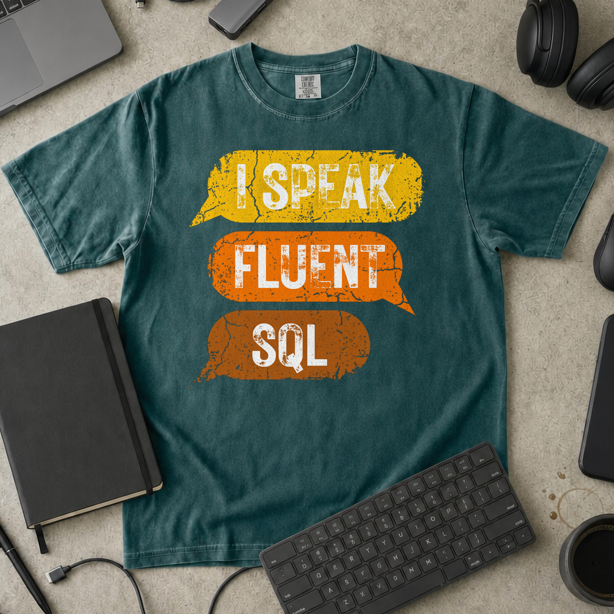 I Speak Fluent SQL Premium Shirt — blue spruce Premium Shirt mock-up
