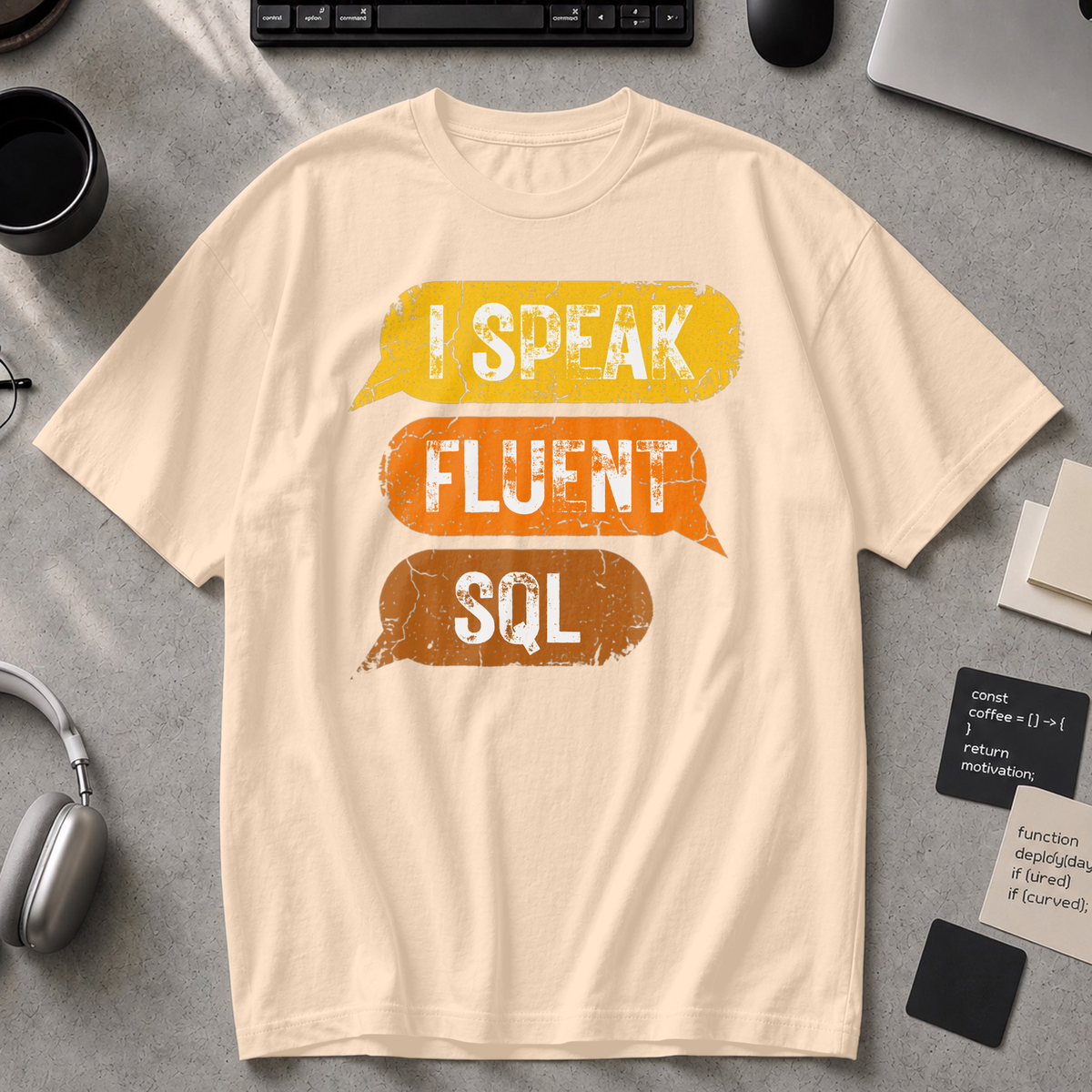 I Speak Fluent SQL Premium Shirt - Ivory