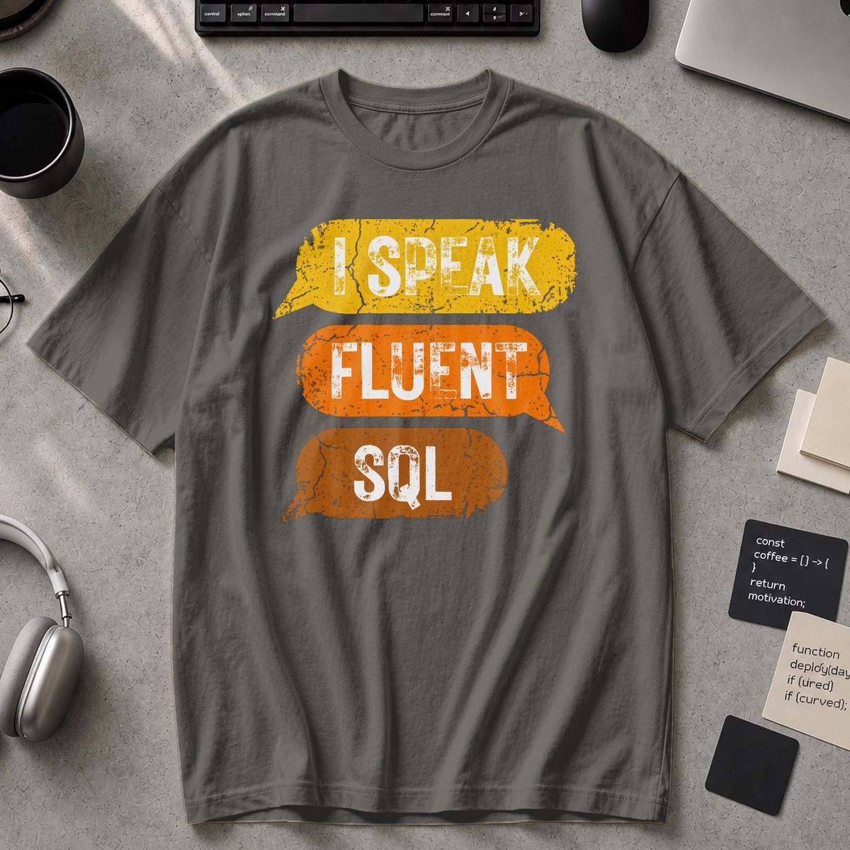 I Speak Fluent SQL Premium Shirt - Pepper
