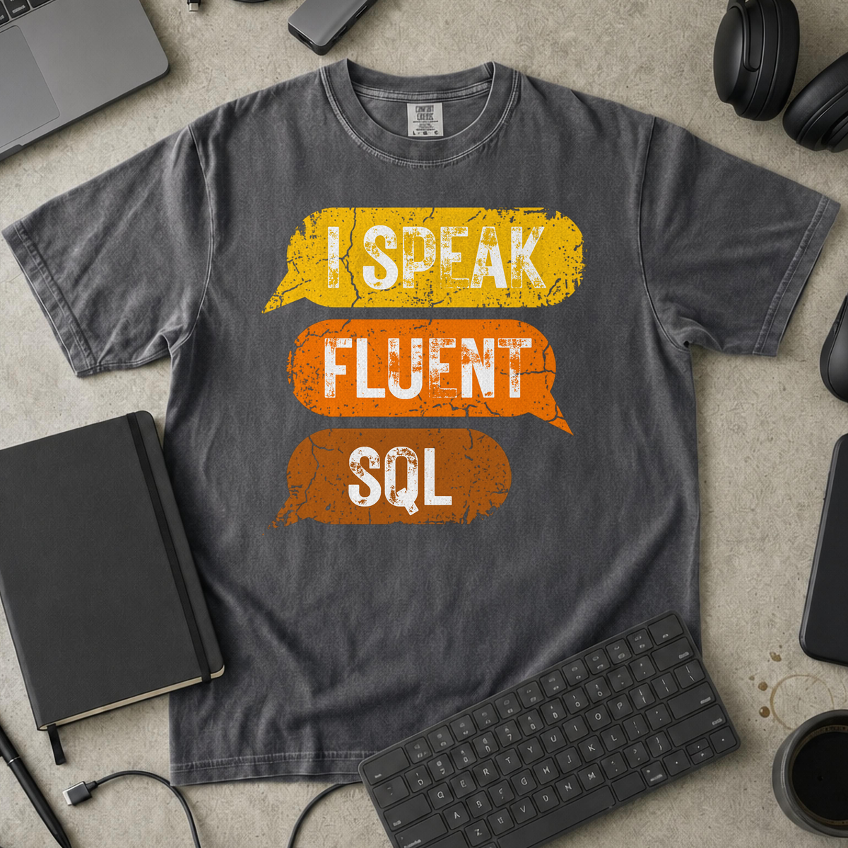 I Speak Fluent SQL Premium Shirt — pepper Premium Shirt mock-up