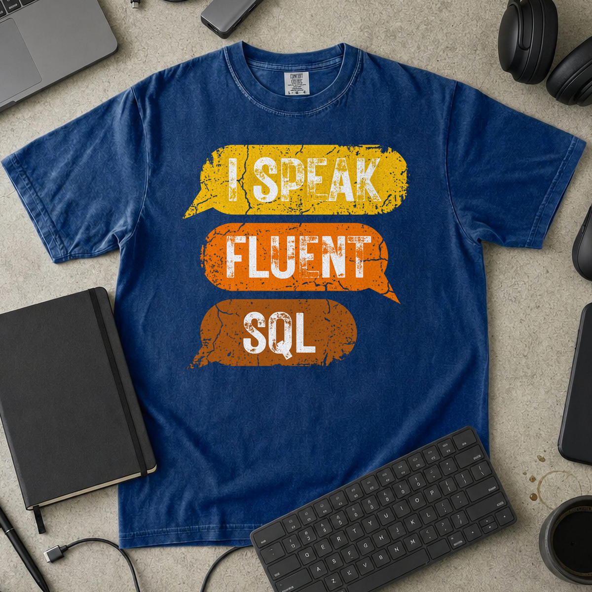 I Speak Fluent SQL Premium Shirt — true navy Premium Shirt mock-up