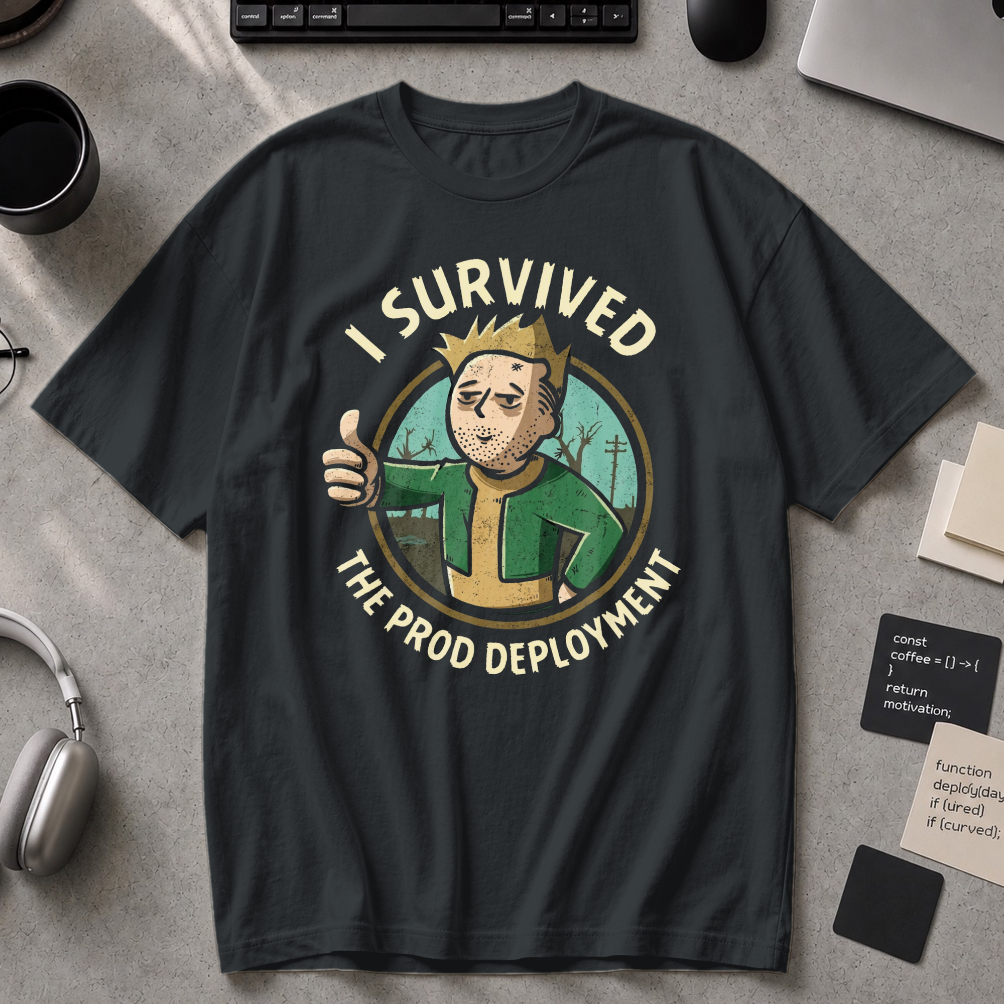 I Survived The Prod Deployment Premium Shirt - Black