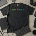 i test in PROD Premium Shirt — black Premium Shirt mock-up