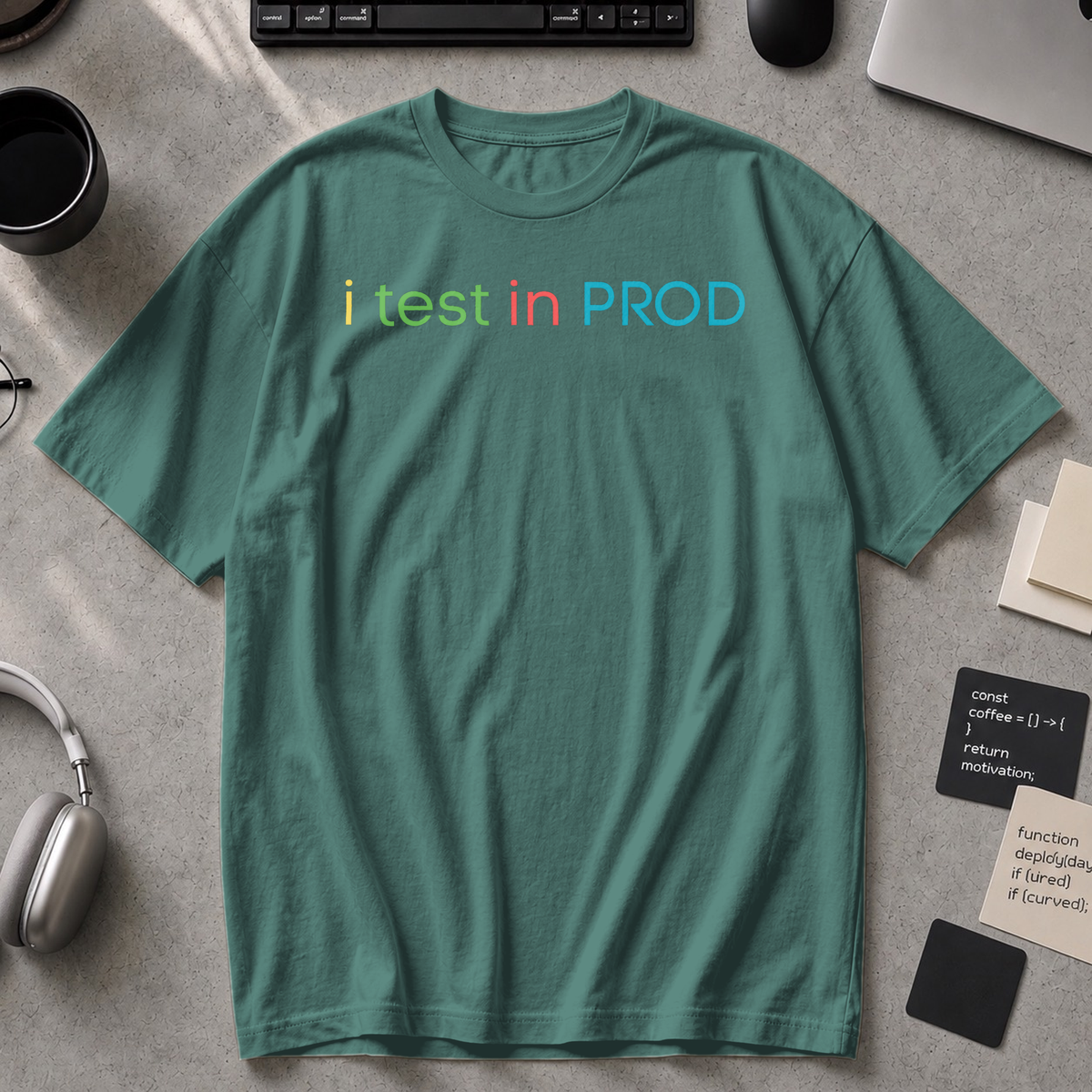 i test in PROD Premium Shirt - Blue Spruce