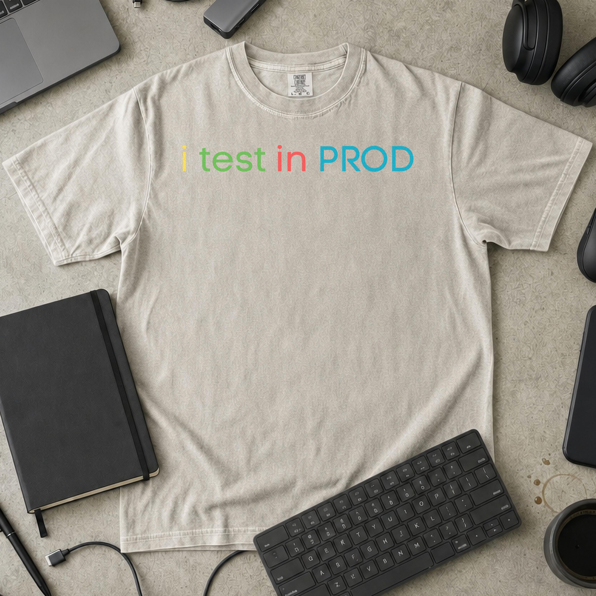 i test in PROD Premium Shirt — ivory Premium Shirt mock-up