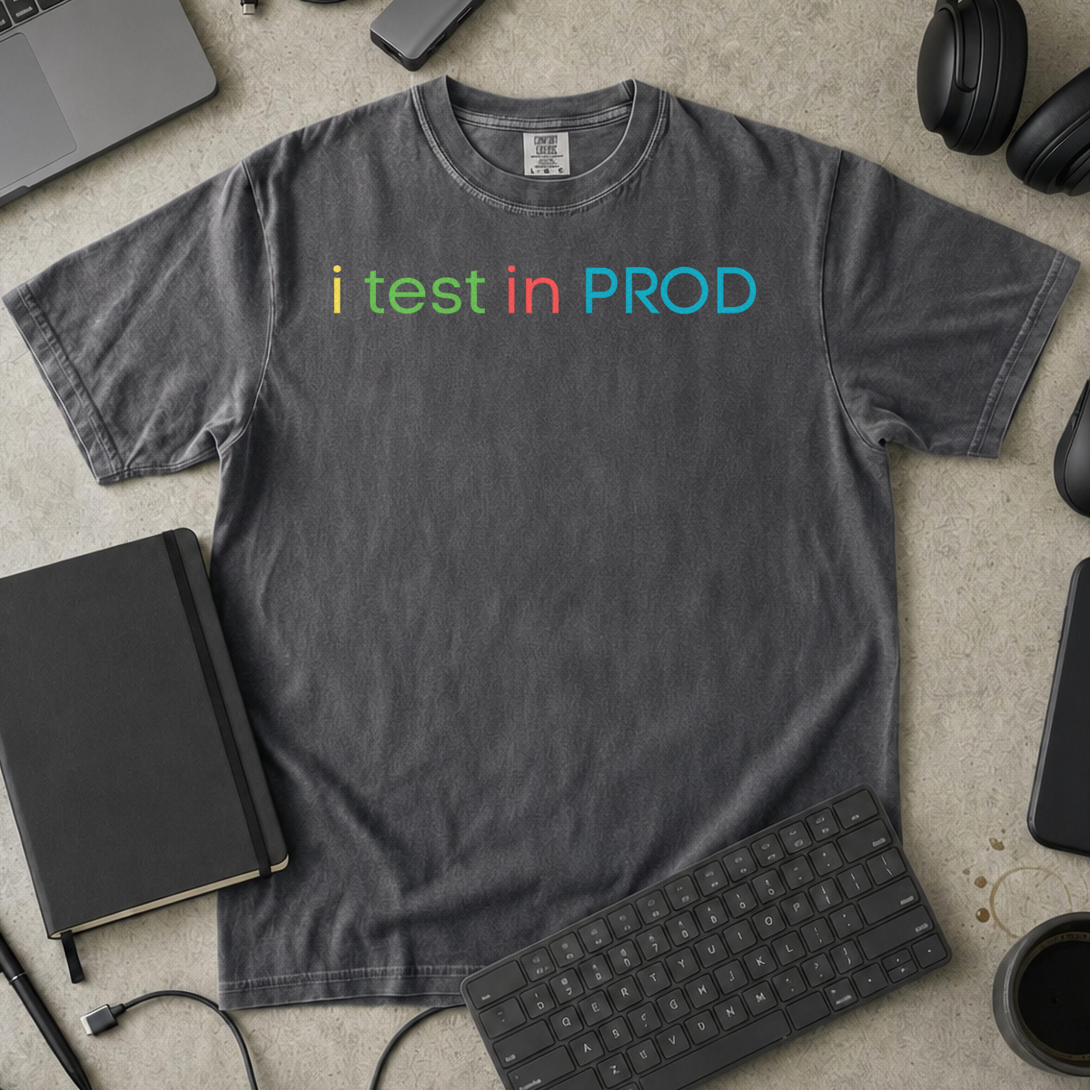i test in PROD Premium Shirt — pepper Premium Shirt mock-up