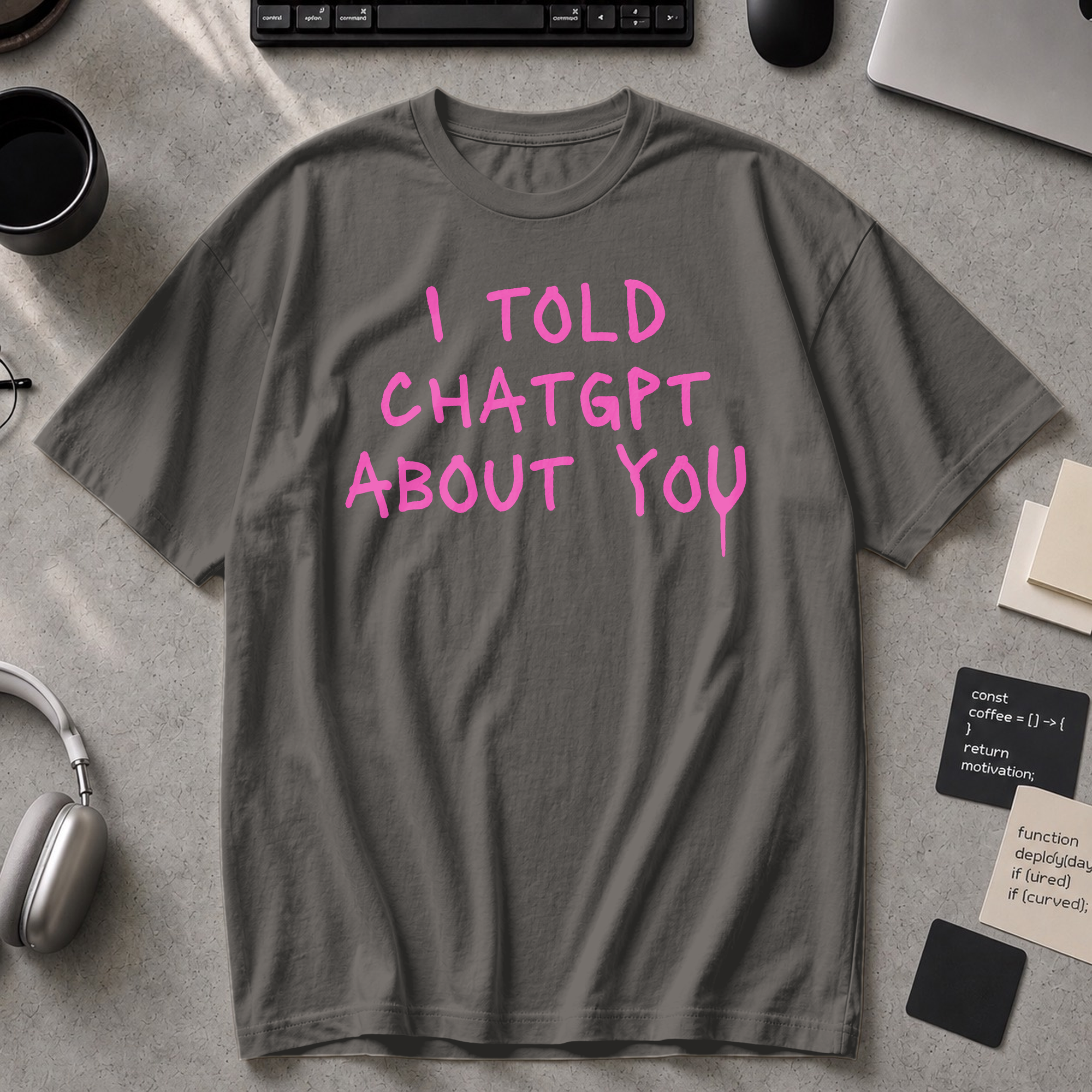 I Told ChatGPT About You Premium Shirt - Pepper