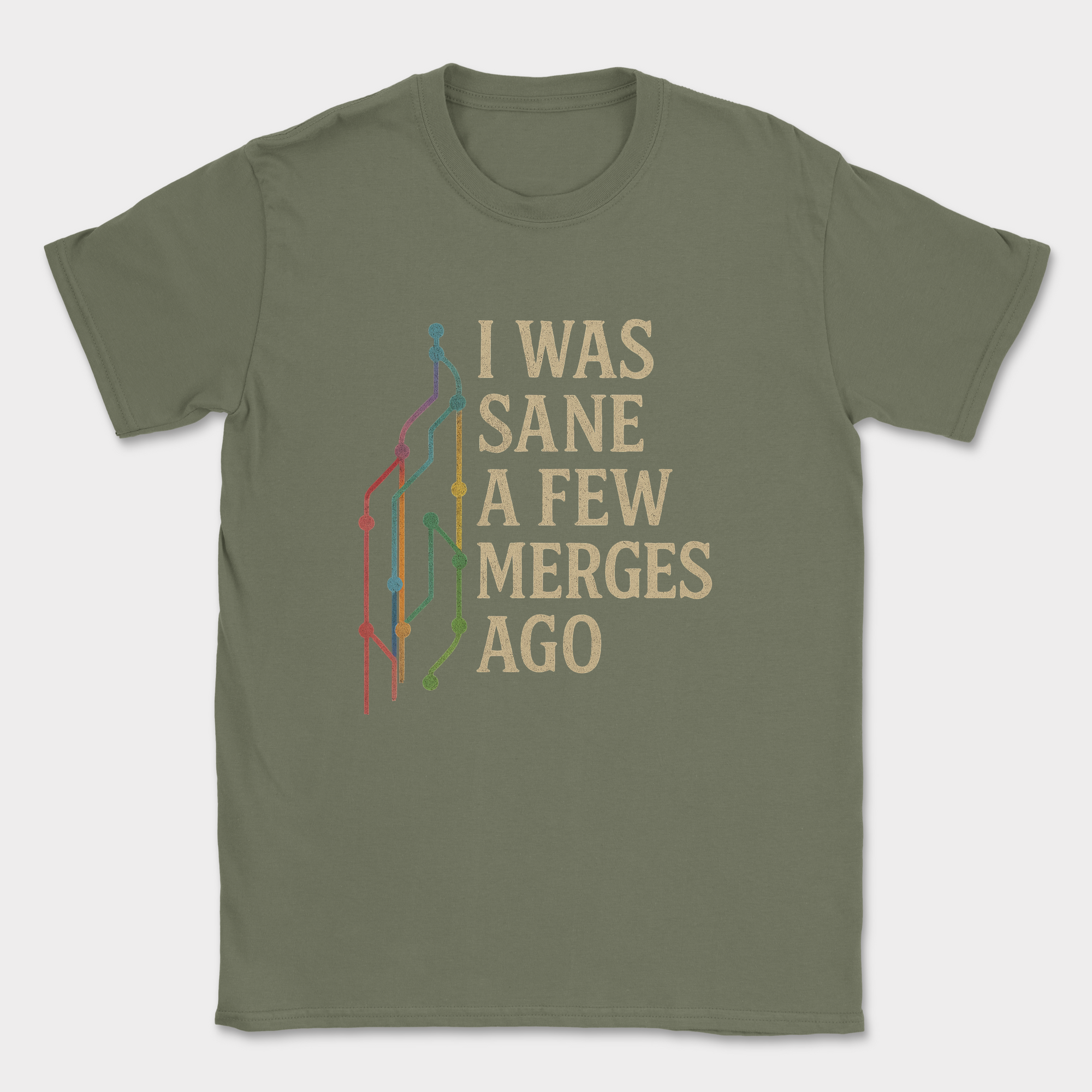 i was sane few merges ago shirt — Military Green