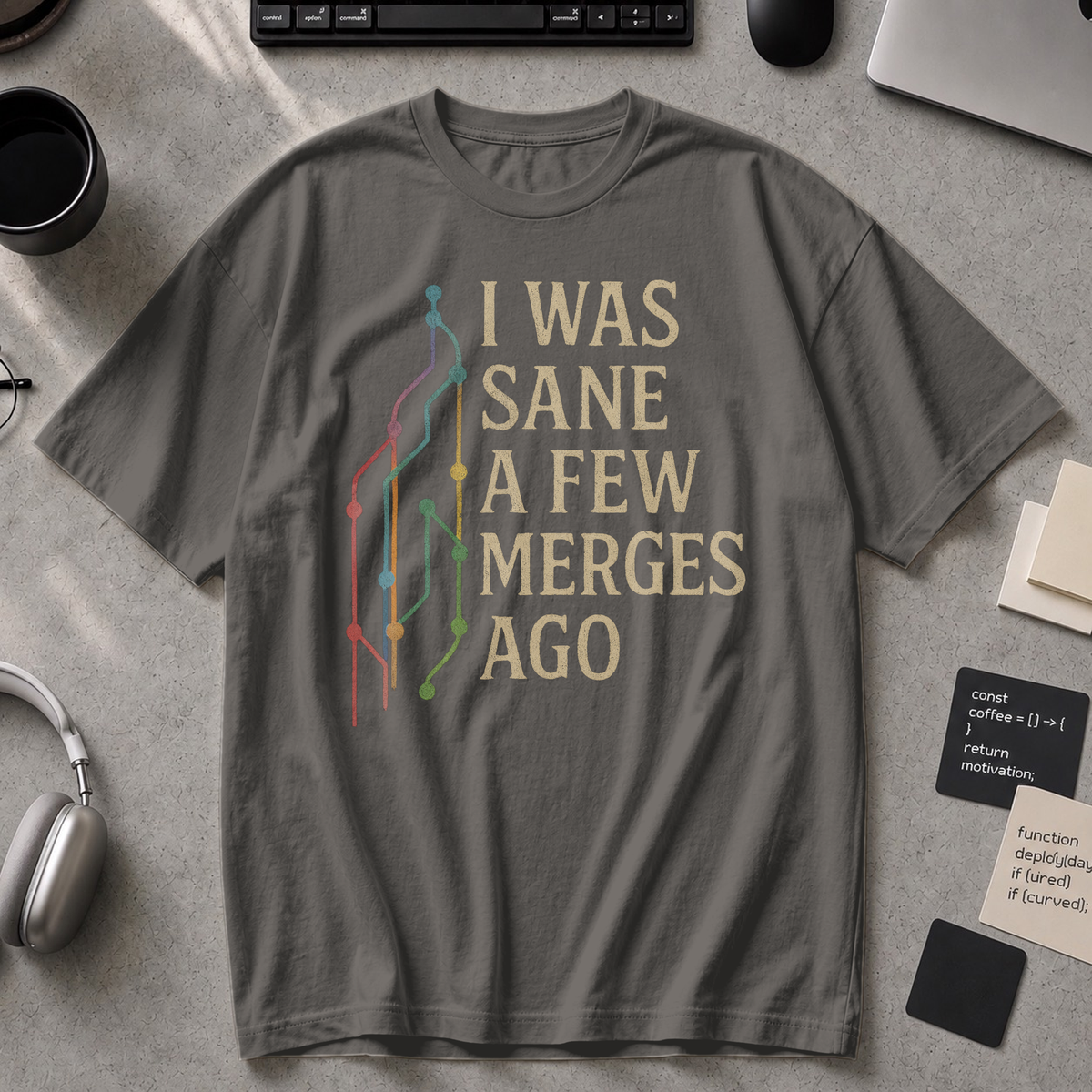 i was sane few merges ago Premium Shirt - Pepper