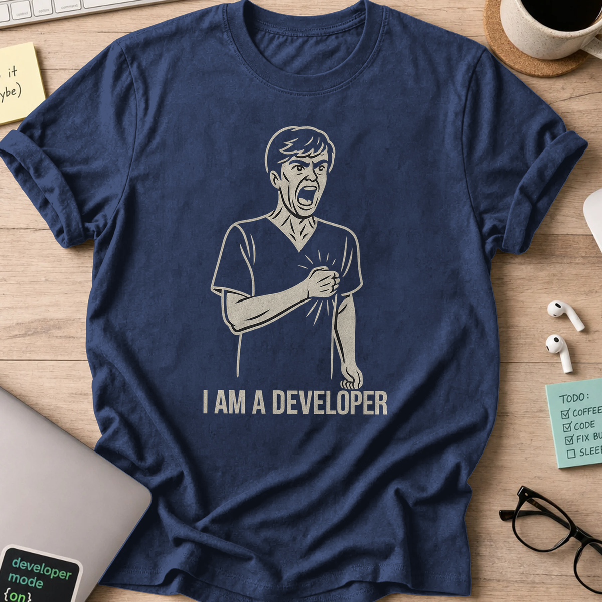 i am a developer shirt - Navy
